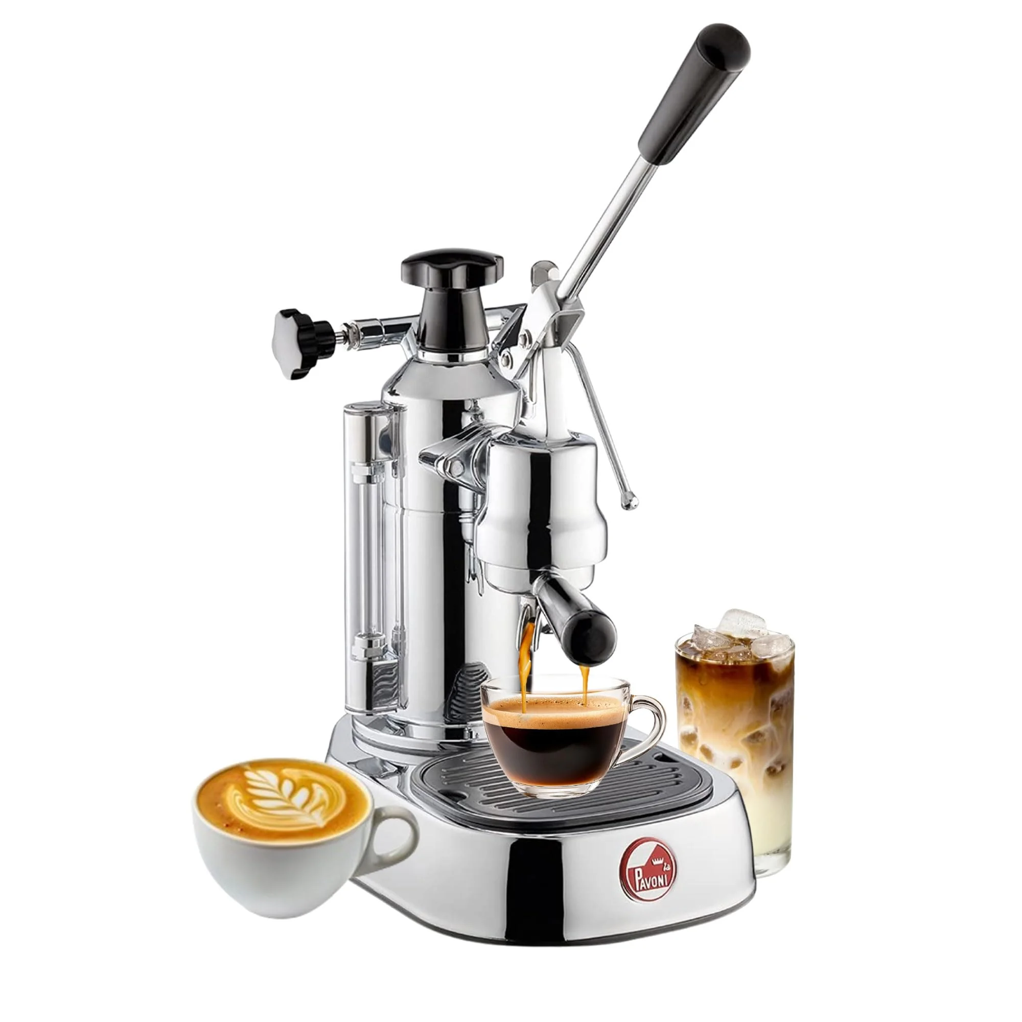 La Pavoni EPC-8 Europiccola Lever Style Espresso Machine – Chrome & Silver – Manual Espresso Maker - 0.8 L Water Capacity, Authentic Italian Craftsmanship for Home Use product image
