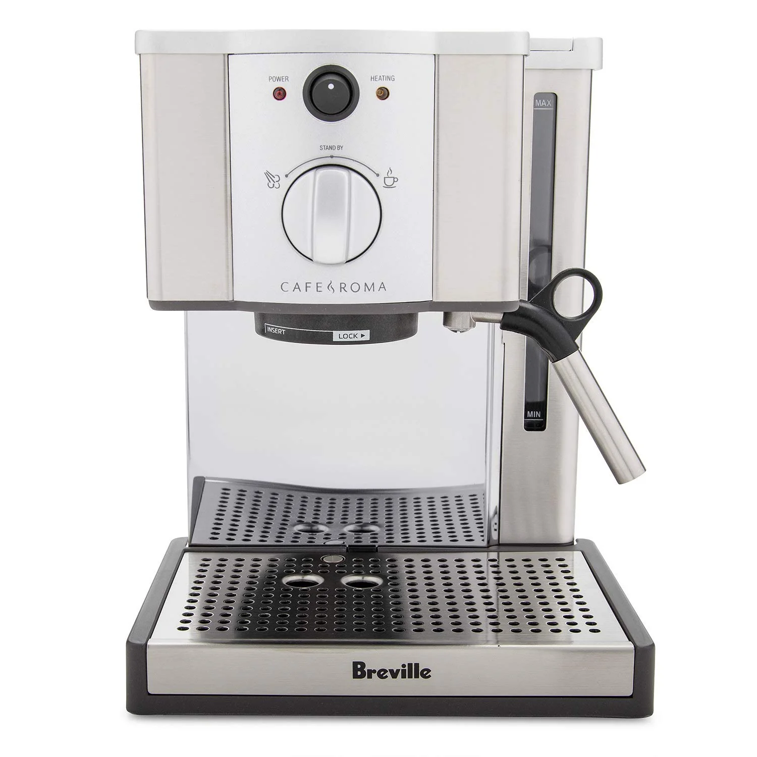 Breville ESP8XL Cafe Roma Stainless Espresso Maker, 9x9x12, Silver product image