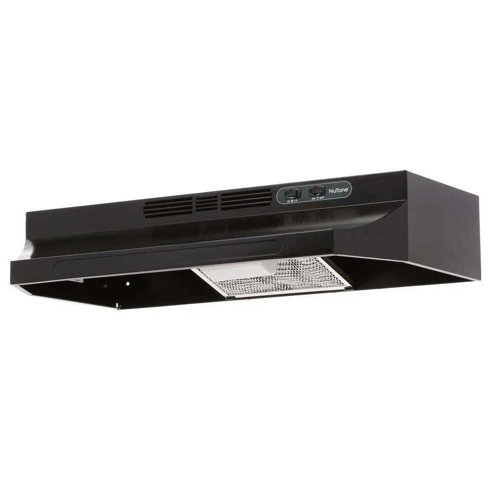 Broan-NuTone RL6200 Series 30 in. Ductless Under Cabinet Range Hood with Light in Black RL6230BL product image