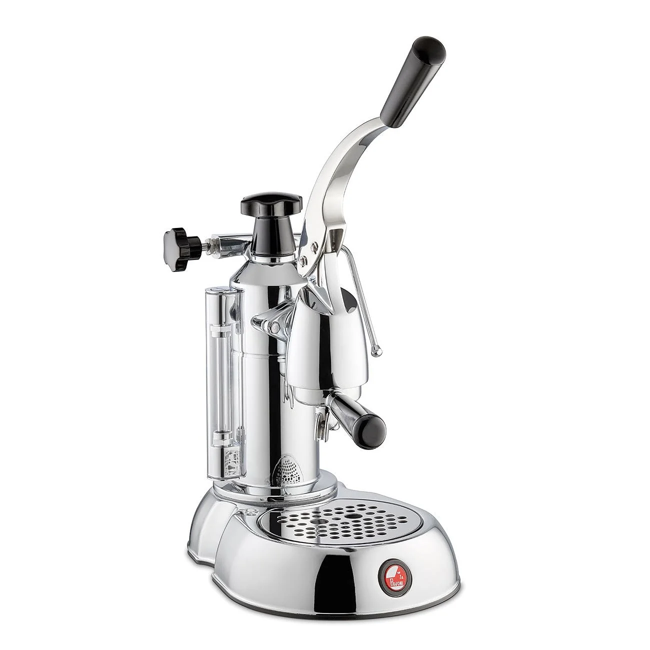 La Pavoni PSW-16 Stradivari Lever Espresso Machine -16-Cup Capacity - Chrome Finish with Elegant Wood Handles - 38-Ounce Solid Brass Boiler - Dual Frothing System & Piston Lever Design - Made in Italy product image