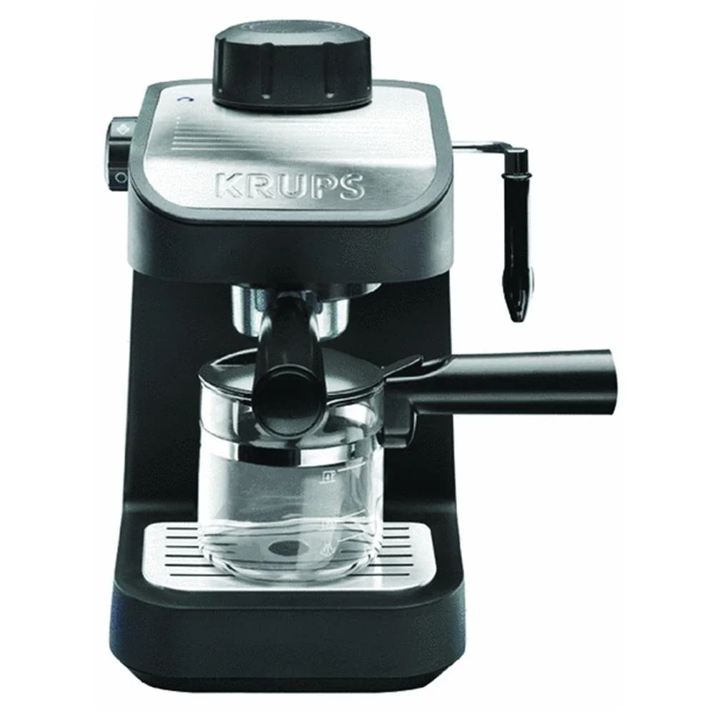 KRUPS XP1020 Steam Espresso Machine with Glass Carafe, 4-Cup, Black product image