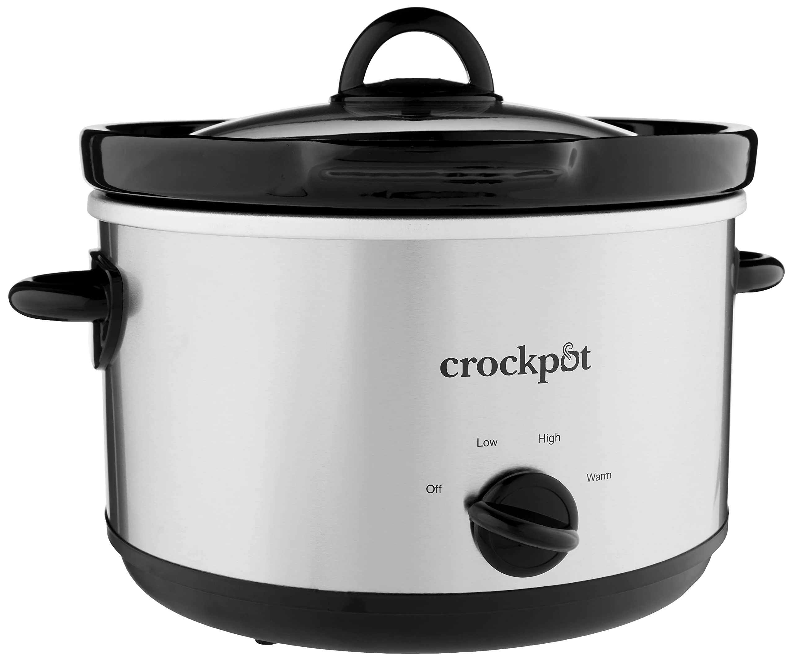 Crock-Pot 5-Quart Smudgeproof Round Manual Slow Cooker with Dipper Silver product image
