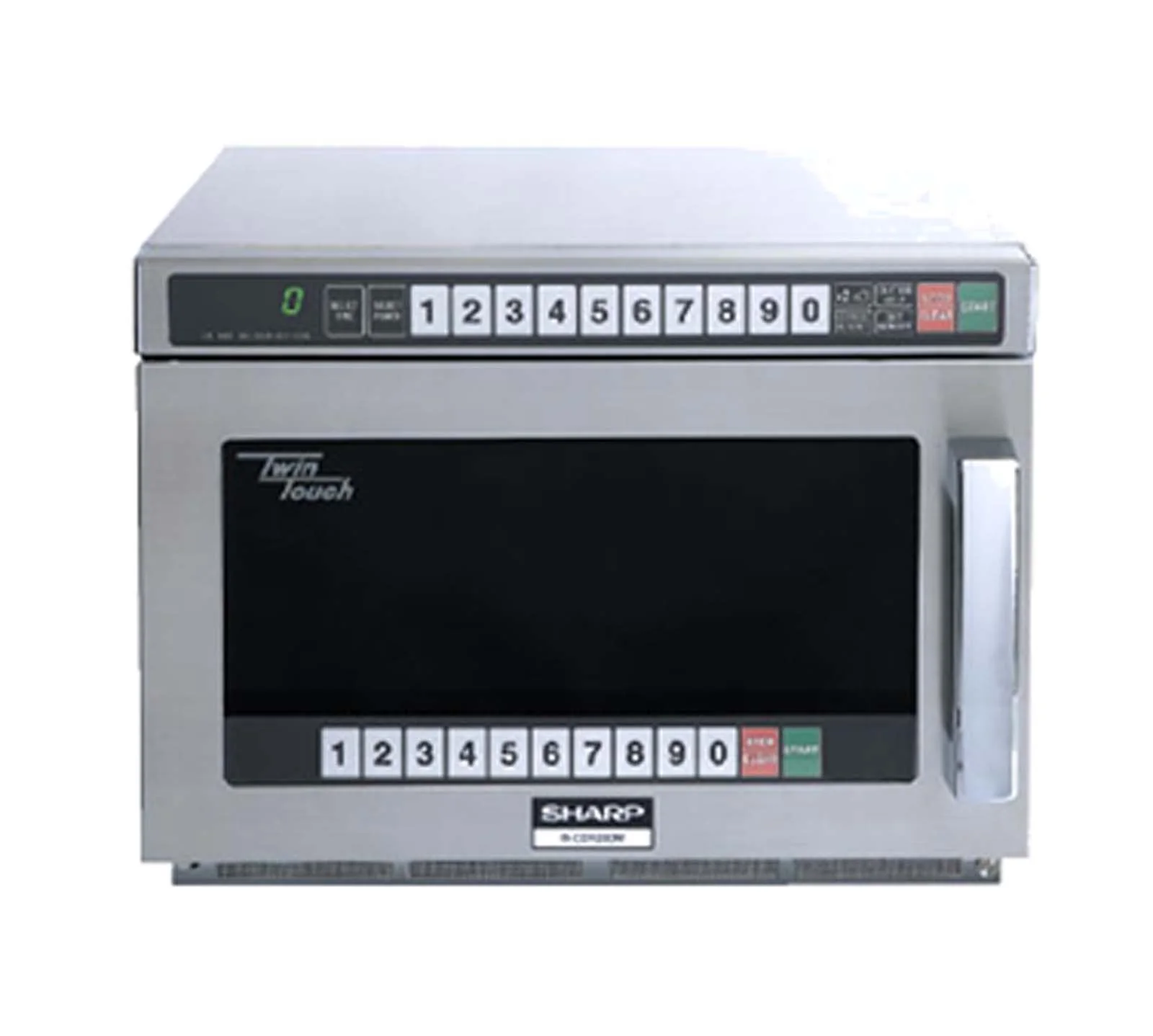 Sharp R-CD1200M Commercial Microwave Oven, Heavy-Duty TwinTouch, Dual TouchPads, 1200W, 0.75 Cu. Ft. Stainless Steel, 10 Memory Programs, 4-Stage Cooking, Auto Voltage Sensor product image