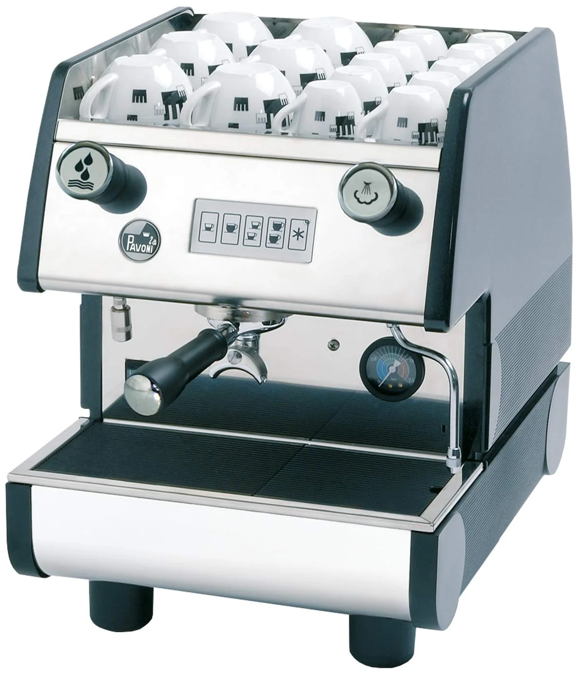La Pavoni Pub 1V-B Electronic Programmable Dosing Espresso Machine with Digital Control Pad and Microprocessor, 1 Group Volumetric, Black product image