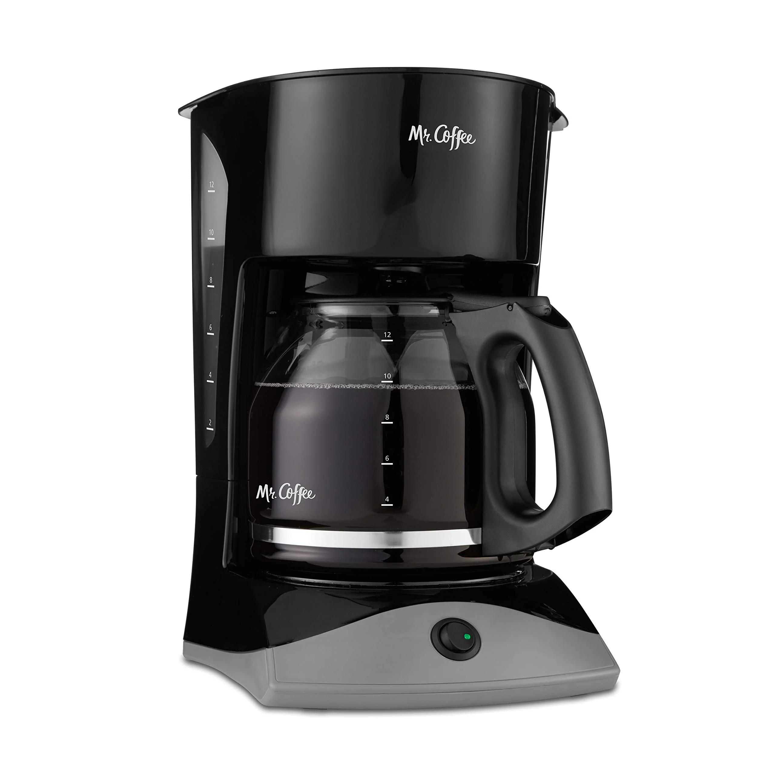 Mr. Coffee Black Coffee Maker, 12 Cups, with Auto Pause and Glass Carafe, Perfect for Home and Office Use product image
