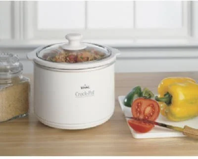 Crock Pot Slow Cooker Dip Master 1-1/2 Qt. Glass Lid, Stoneware White product image