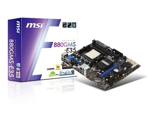 MSI 880GMS-E35 AMD 880G Micro ATX DDR3 1333 Motherboard product image