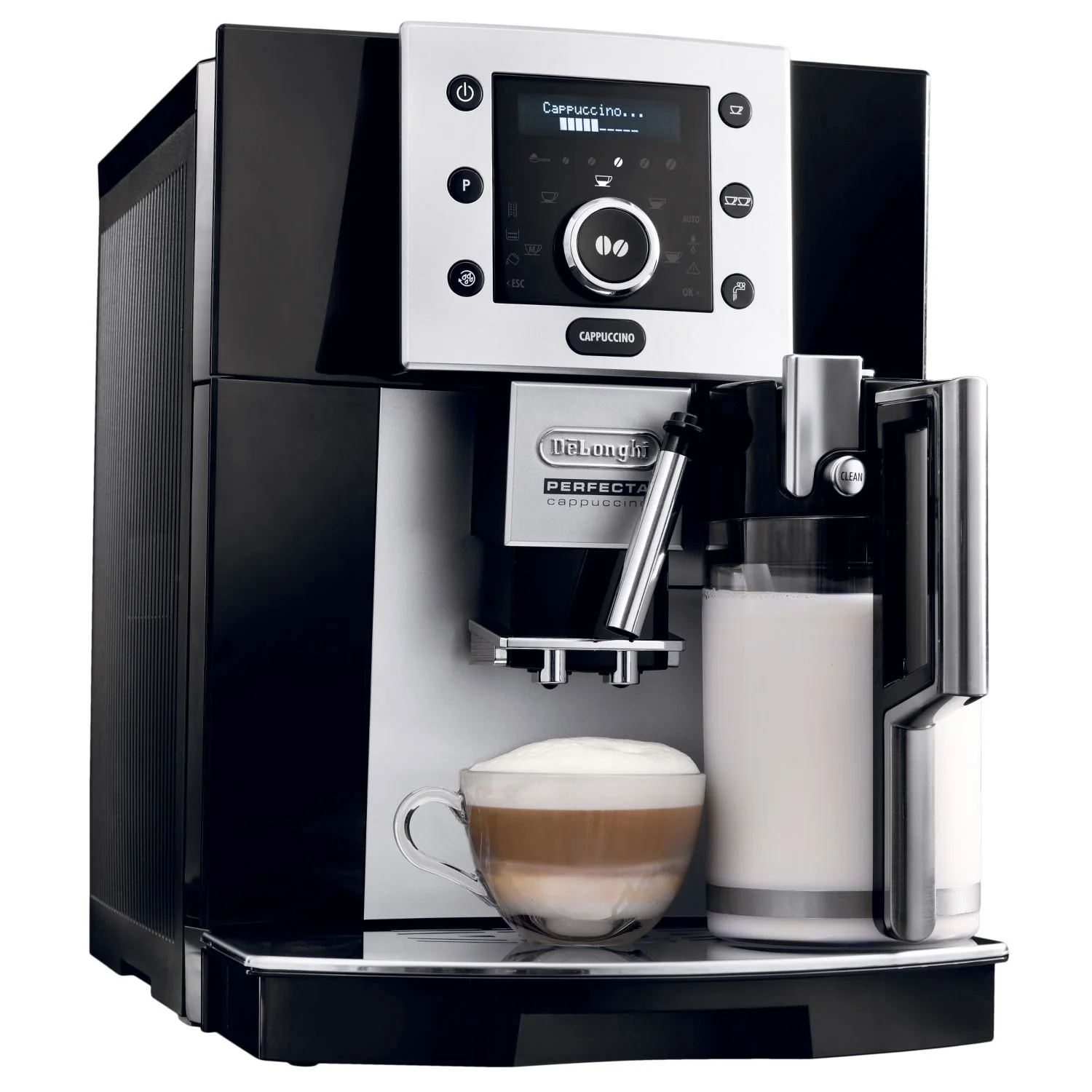 Delonghi ESAM5500B Perfecta Digital Super Automatic Espresso Machine with Cappuccino Function, Black product image