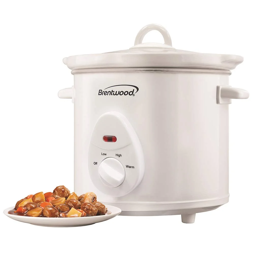 Brentwood SC-135W Appliances 3 quart Slow Cooker, White product image