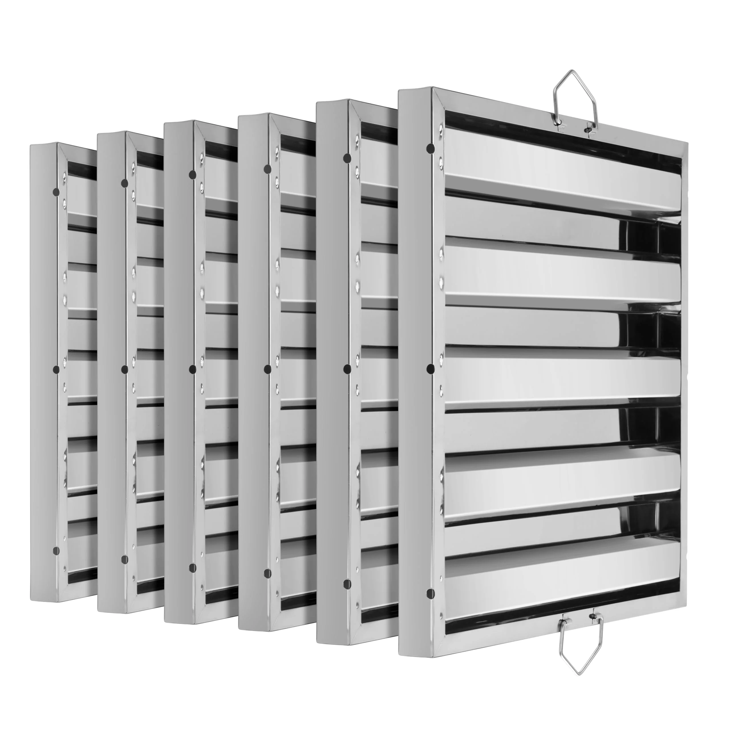 New Star Foodservice 54385 Stainless Steel Hood Filter 20" W x 20" H, Set of 6 product image