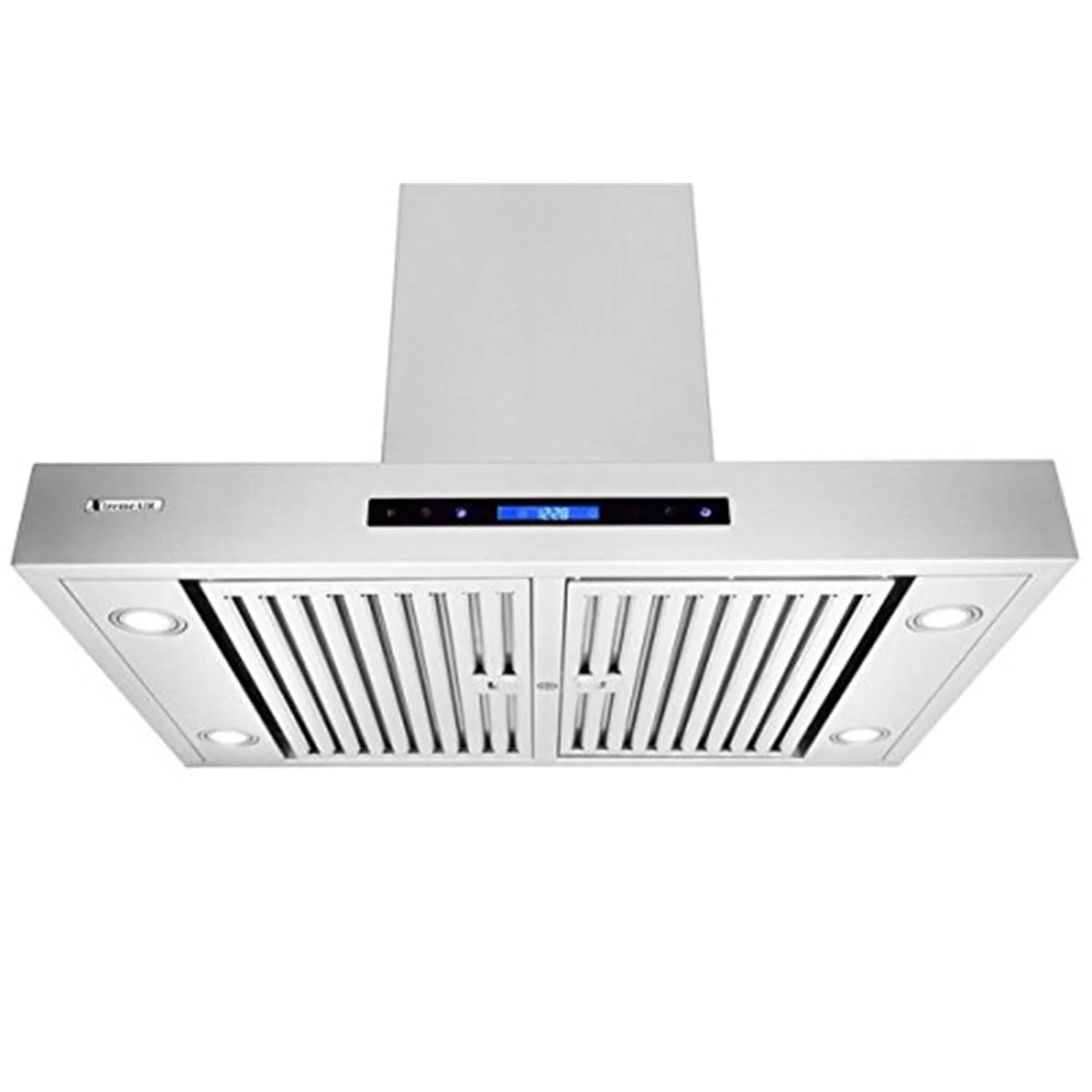 XtremeAir Pro-X Series PX06-I42, 42" Wide, Easy Clean swing-able baffle Filters, Stainless Steel, Island Mount Range Hood product image