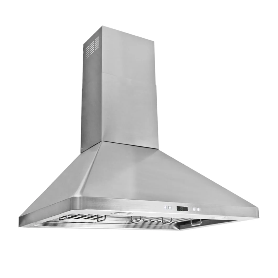 PROLINE 30-Inch Wall Range Hood, Ducted, 900 CFM, Stainless Steel, LED Lights, ULTRA-QUIET Blower Motor, 6 Speed, 3-Year Warranty, Dishwasher-Safe Filters, PLFW 129J.30, Kitchen Hood product image