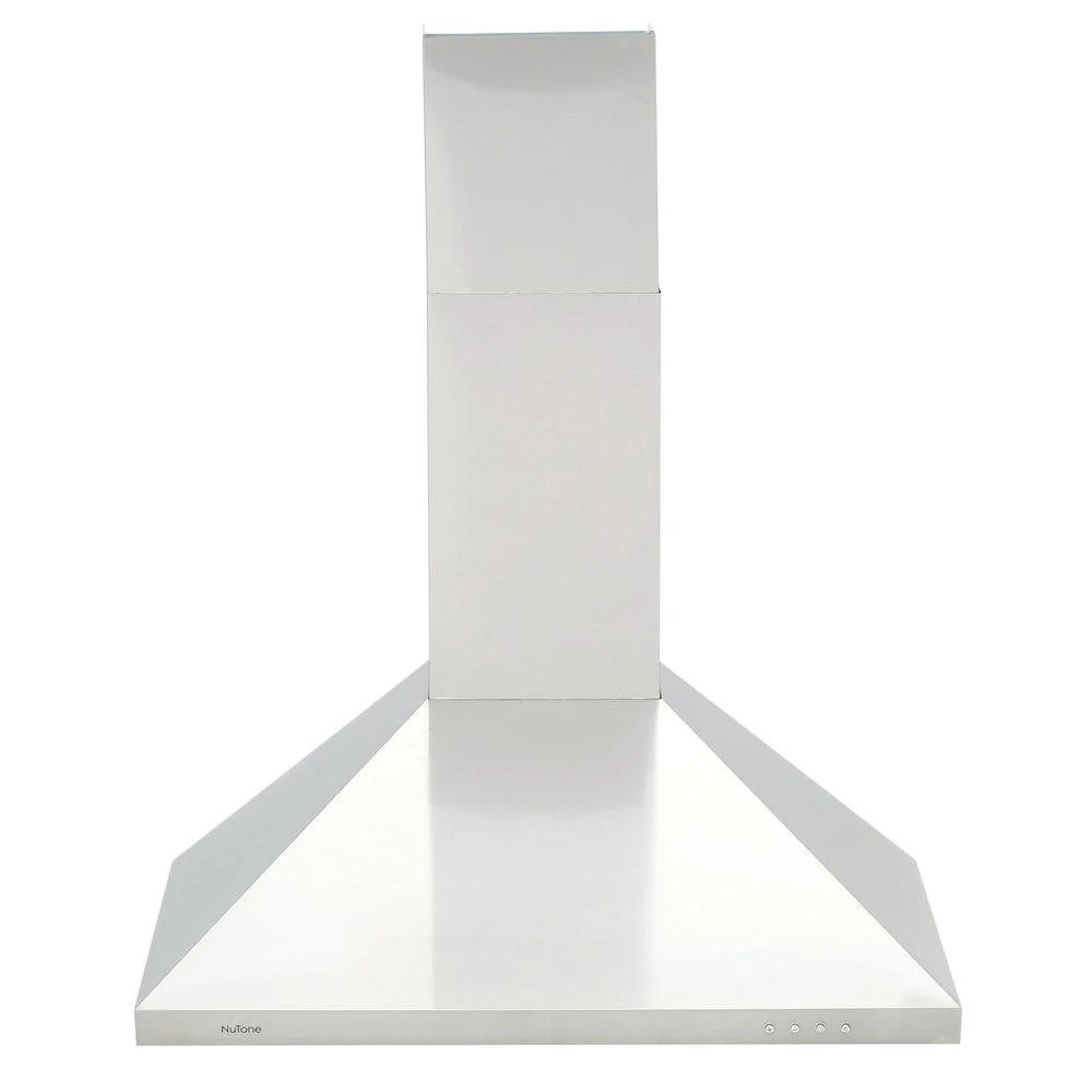 Broan-NuTone 30-inch Wall-Mount Convertible Chimney-Style Range Hood with 3-Speed Exhaust Fan and Light, MAX 350 CFM, Stainless Steel product image
