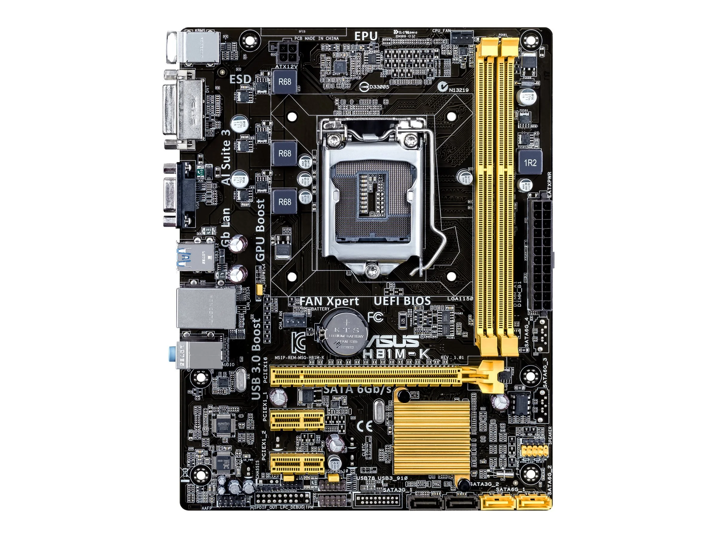 Asus Micro ATX DDR3 1066 LGA 1150 Motherboards H81M-K product image