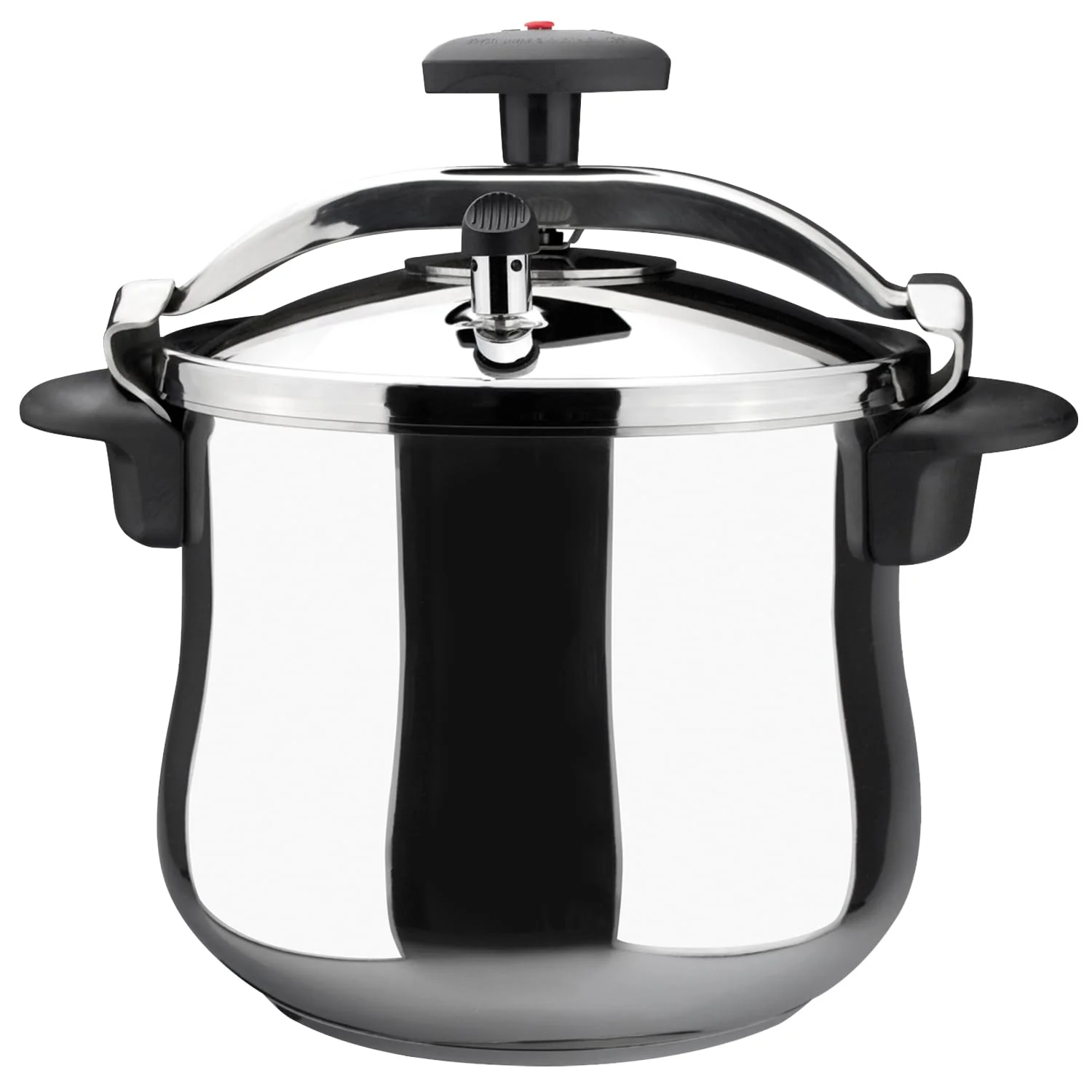 MAGEFESA Star Belly Pressure Cooker 10.6 Qt – 18/10 Stainless Steel, Rounded Bottom, 3 Safety Systems, Works on All Stovetops Including Induction, 8 PSI product image