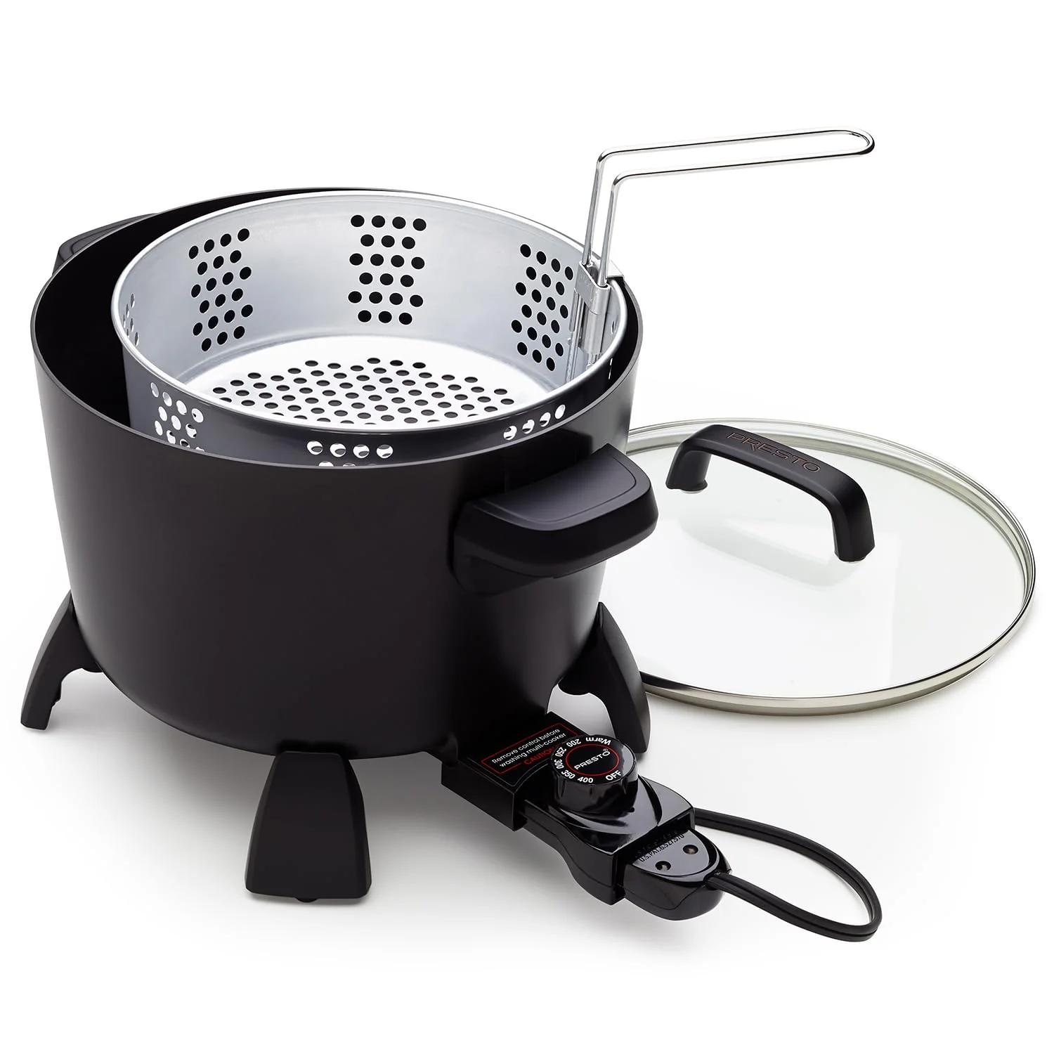 Presto 8-Quart Big Kettle, Steamer and Deep Fryer Multi-Cooker, Black product image