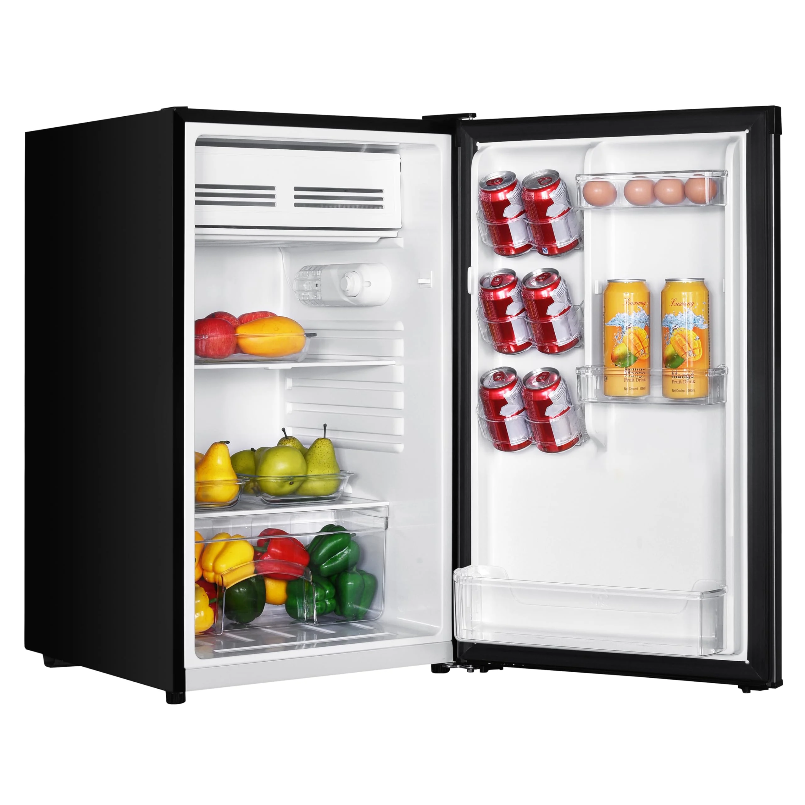 Avanti Mini Fridge Compact Refrigerator for Home Office or Dorm with Reversible Door, Chiller Compartment, Adjustable Slide-out Shelves with Temperature Control and Manual Defrost, 4.4-Cu.Ft., Black product image