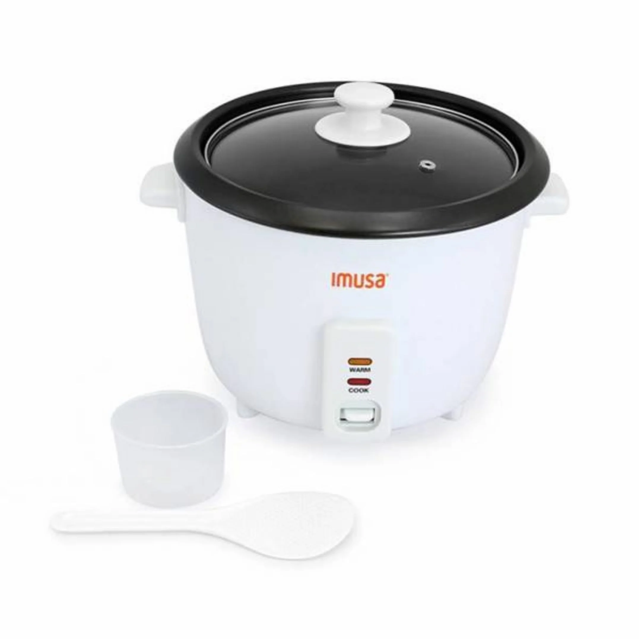 IMUSA USA GAU-00012 Electric NonStick Rice Cooker 5-Cup Uncooked 10-Cup Cooked, White product image