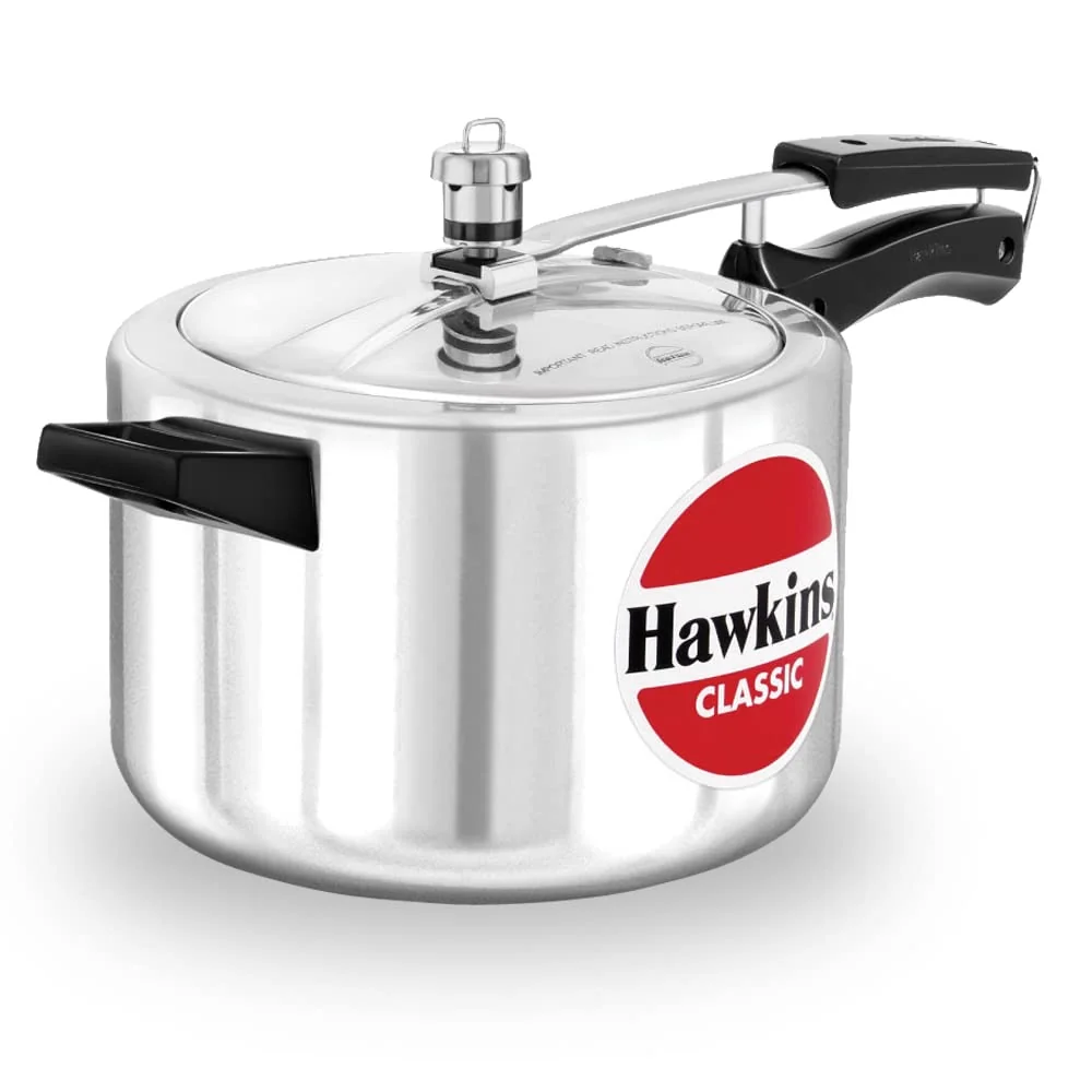 Hawkins Aluminium 5 Litre Classic Pressure Cooker, Best Inner Lid Cooker, Silver Cl50 product image