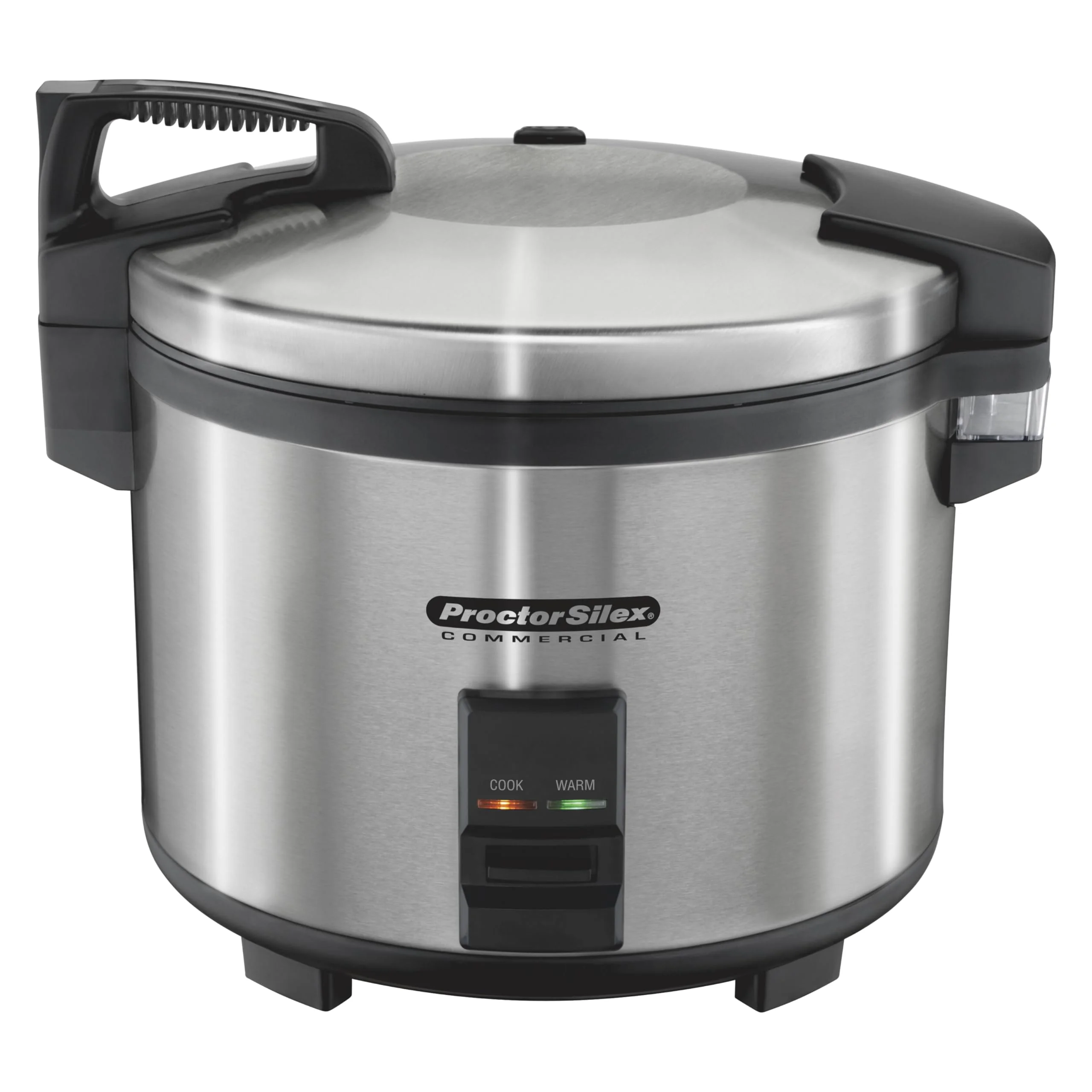 Proctor Silex Commercial 37560R Rice Cooker/Warmer, 60 Cups Cooked Rice Capacity, Nonstick Inner Pot, Hinged Lid, Stainless Steel Housing, Conforms to NSF product image