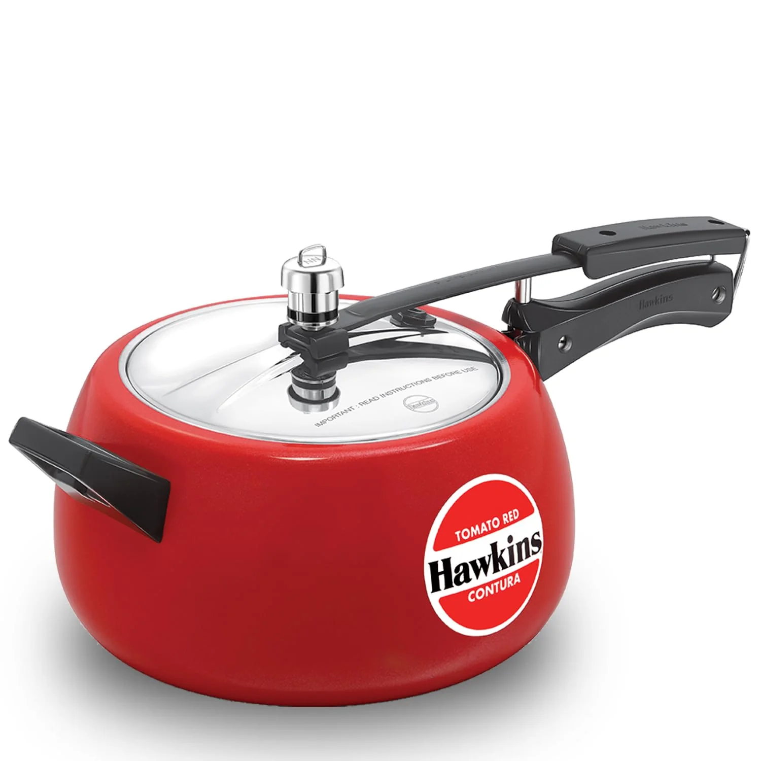 Hawkins 5 Litre Contura Pressure Cooker, Ceramic Coated Handi Inner Lid Cooker, Tomato Red CTR50 product image