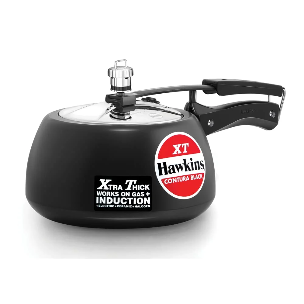 Hawkins Contura Hard Anodized Induction Compatible Extra Thick Base Pressure Cooker, Black, 3L product image