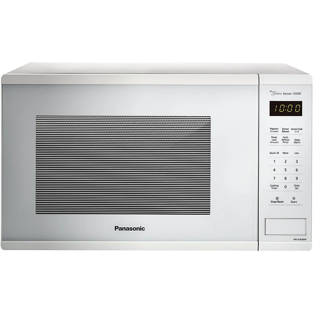 Panasonic Countertop Microwave Oven with Genius Sensor Cooking, Quick 30sec, Popcorn Button, Child Safety Lock and 1100 Watts of Cooking Power - NN-SU656W - 1.3 cu. ft White product image