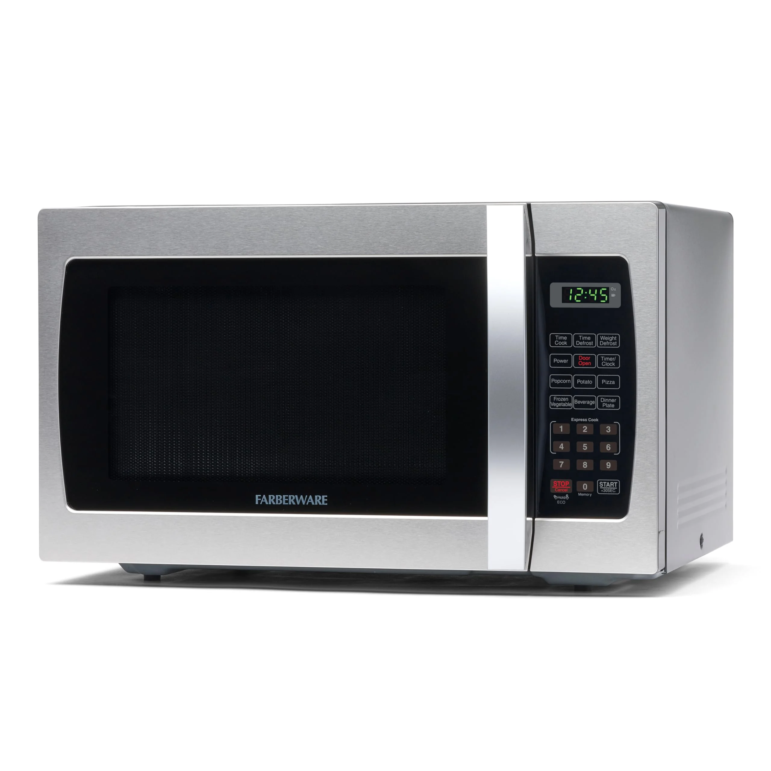 Farberware 1.3 Cu. Ft. Countertop Microwave Oven – 1000 Watts Power, Auto Cook Settings, Defrost, Easy Clean and Child Safety Lock - Stainless product image