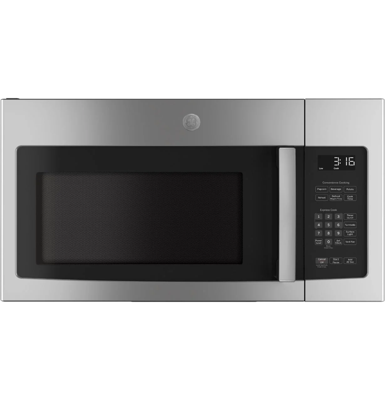 GE JVM3162RJSS 30" 120 Volts 1.6 cu. ft. Capacity Over the Range Microwave with Convertible Venting and 1000 Watts in Stainlesss Steel product image