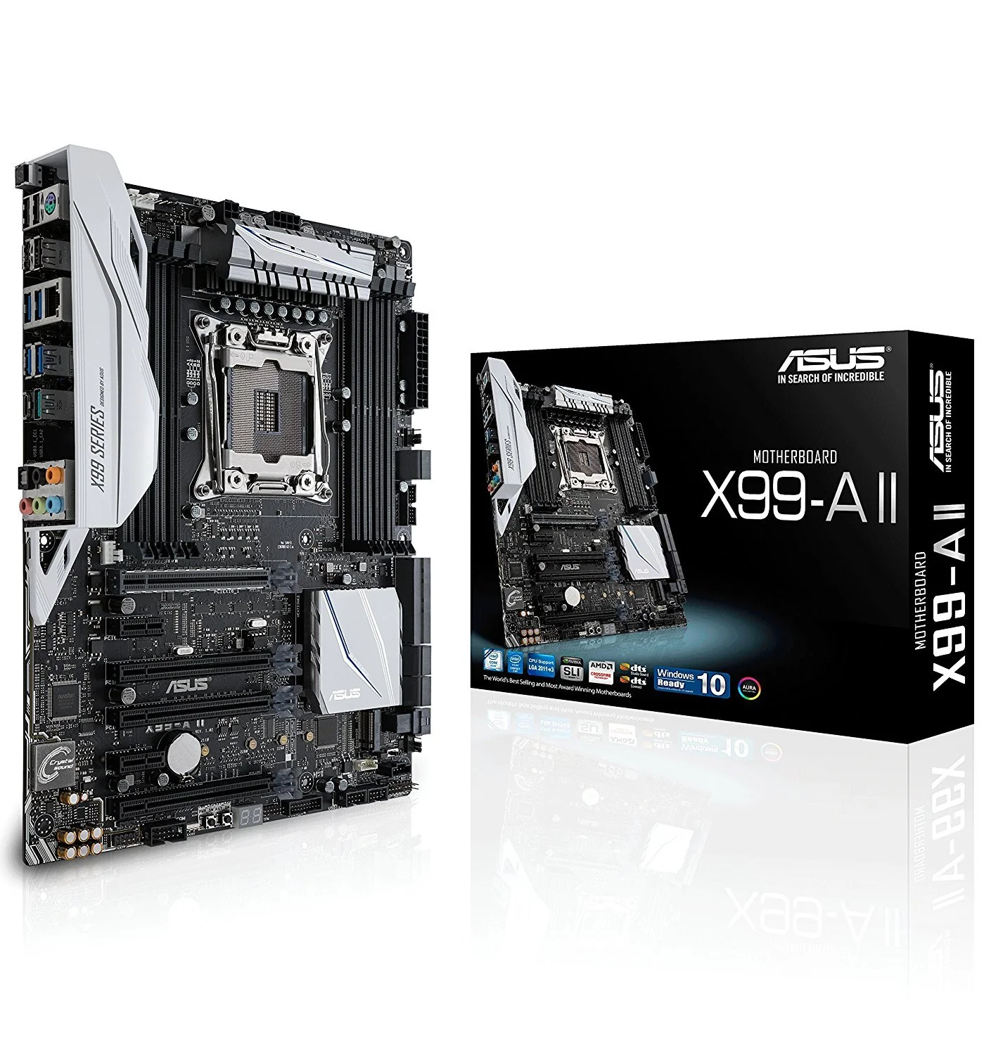 ASUS LGA2011-v3 5-Way Optimization SafeSlot X99 ATX Motherboard X99-A II product image