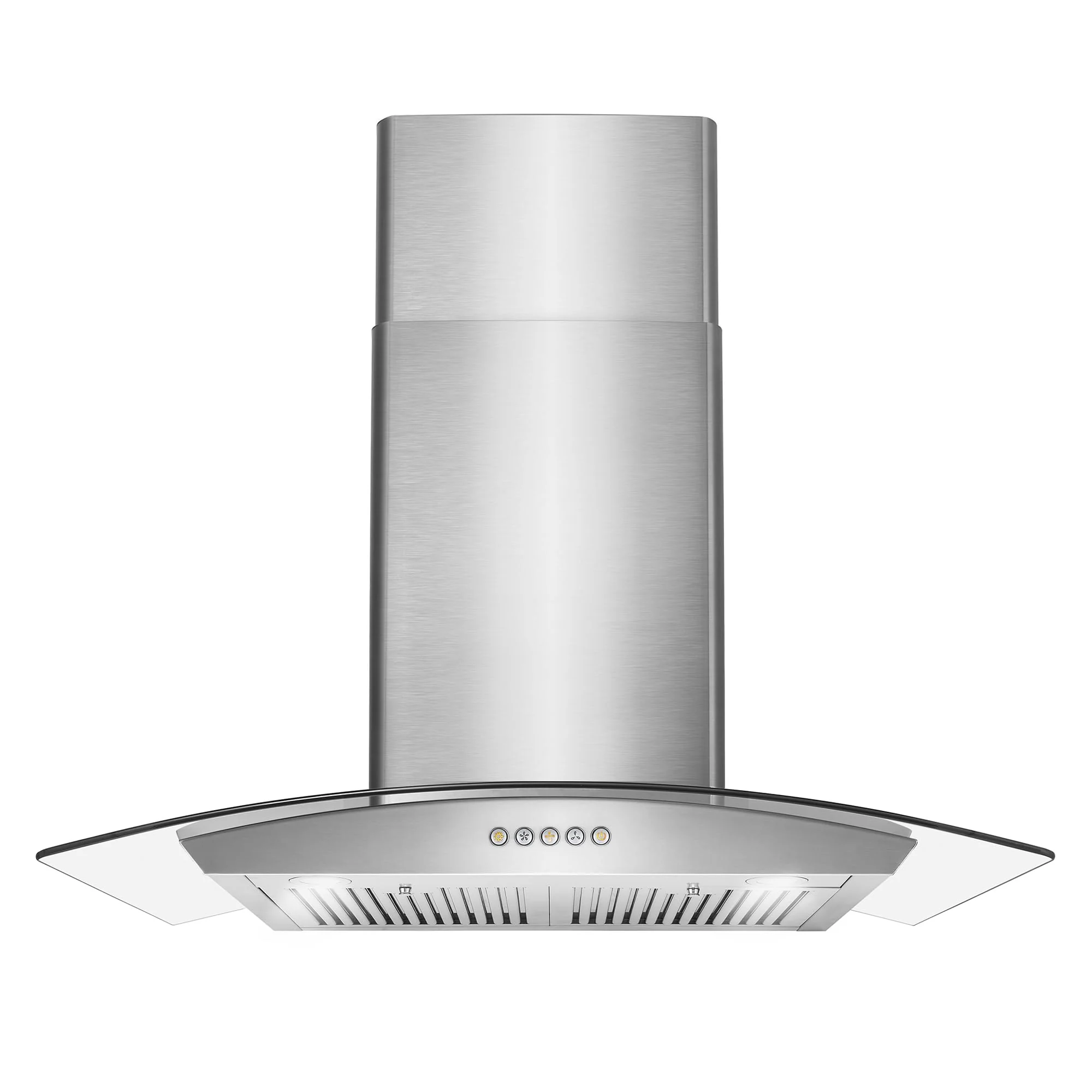 COSMO COS-668A750 30 in. Vista Collection 380 CFM Ducted Wall Mount Range Hood, Button Controls, LED Lights, Stainless Steel product image