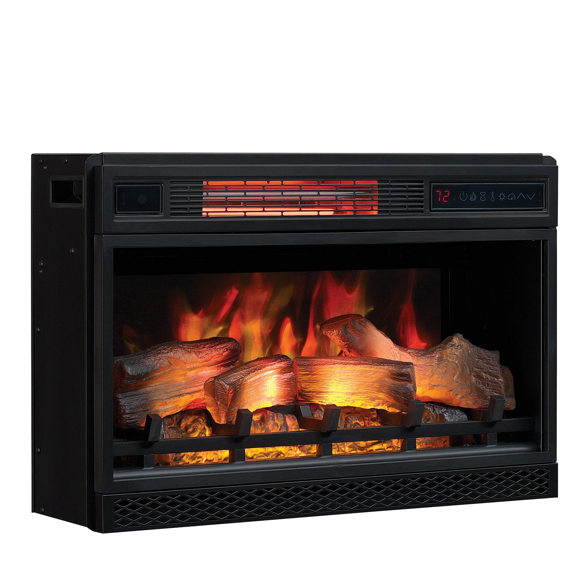 ClassicFlame 26" 3D Infrared Quartz Electric Fireplace Insert Plug and Safer Sensor, Black product image