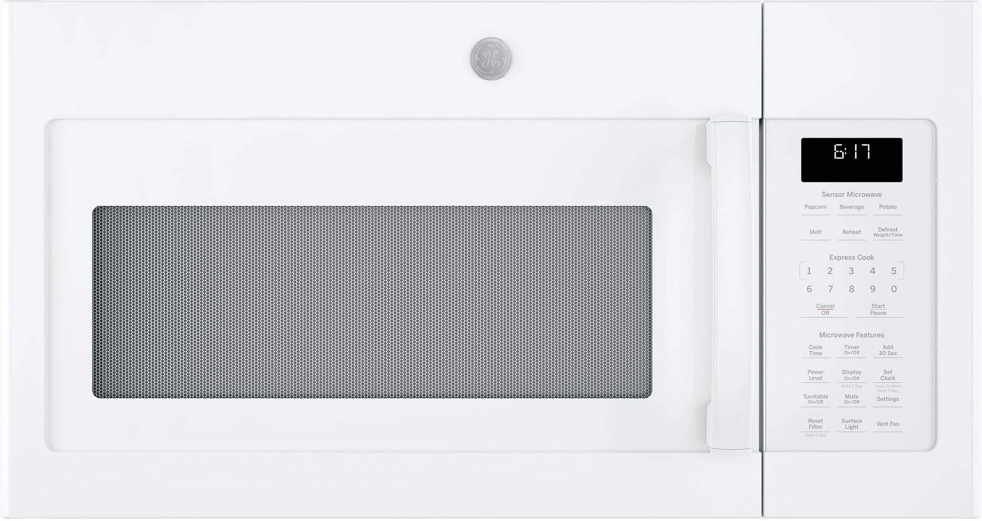 GE 1.7 Cu. Ft. White Over-The-Range Microwave Oven product image