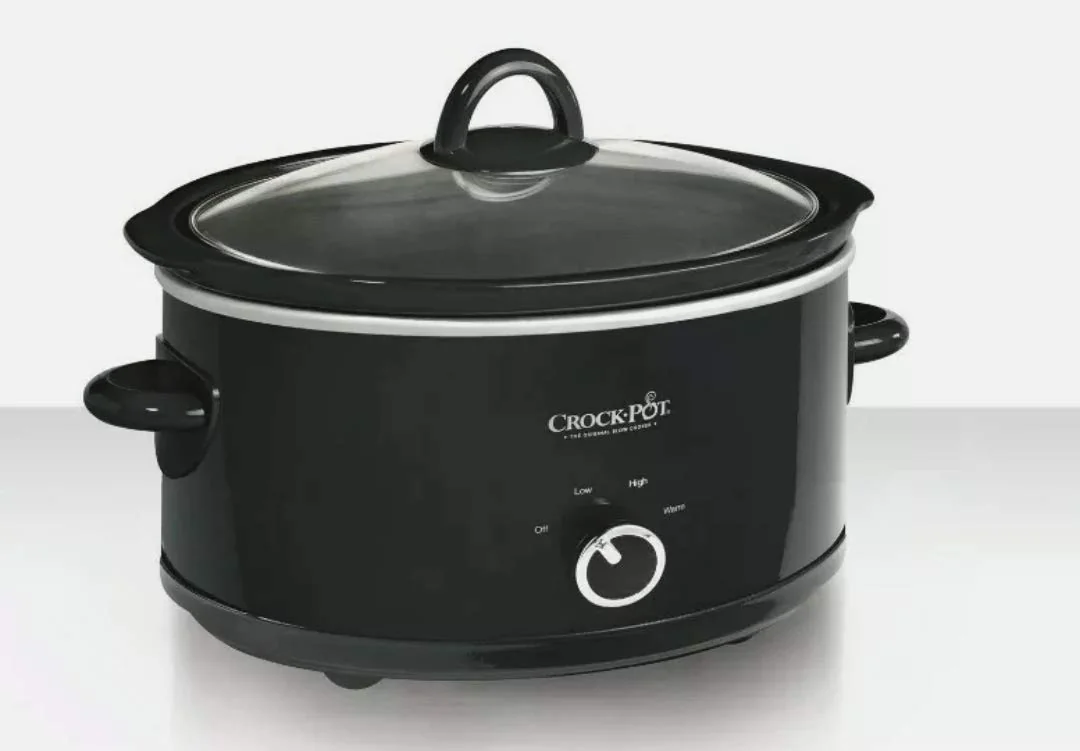 7-Quart Manual Slow Cooker, Black, Serves Over 9 People product image