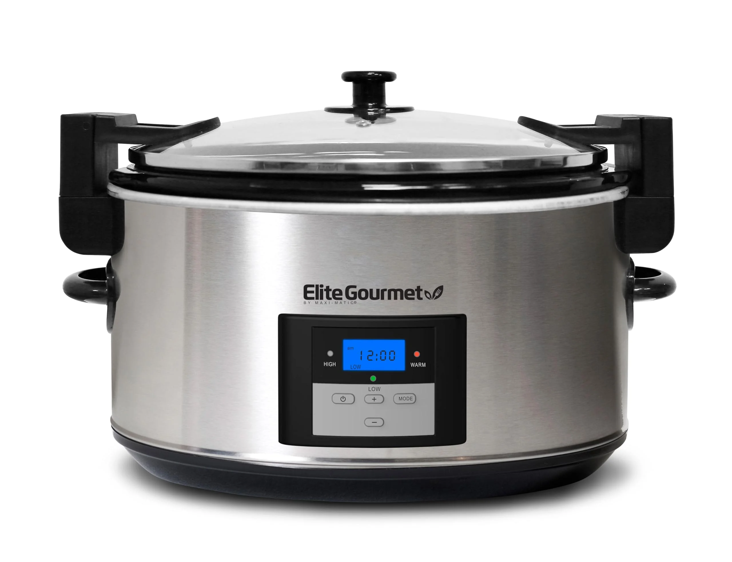 Maxi-Matic Elite Platinum MST-900VXD 8.5-Quart Stainless Steel Programmable Slow Cooker w/Locking Lid, Black product image