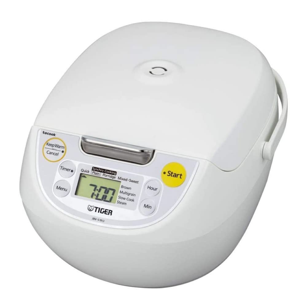 Tiger JBV-S18U 10-Cup Microcomputer Controlled 4-in-1 Rice Cooker White product image