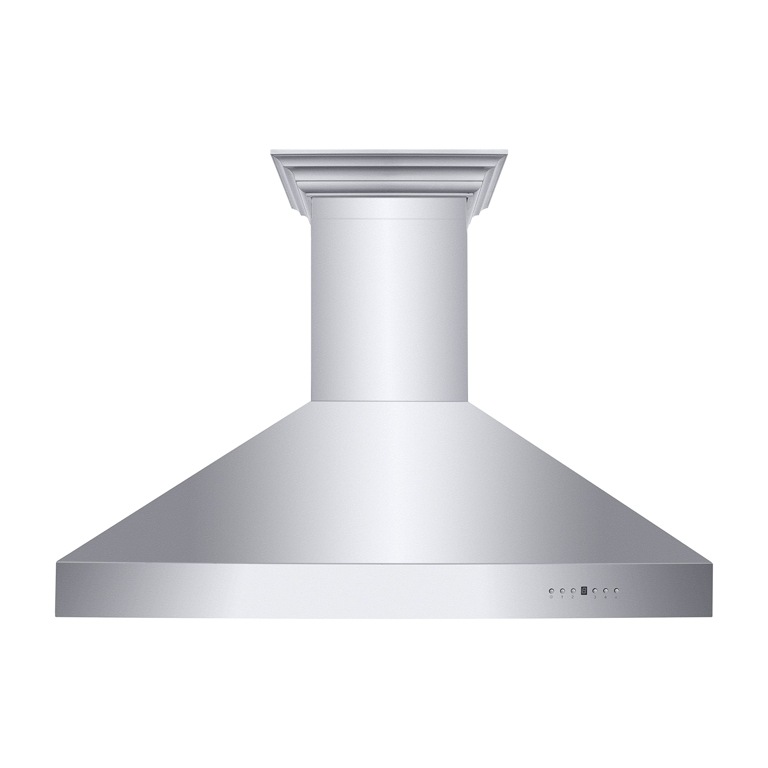 ZLINE 48" Professional Ducted Wall Mount Range Hood in Stainless Steel with Crown Molding 667CRN-48 product image