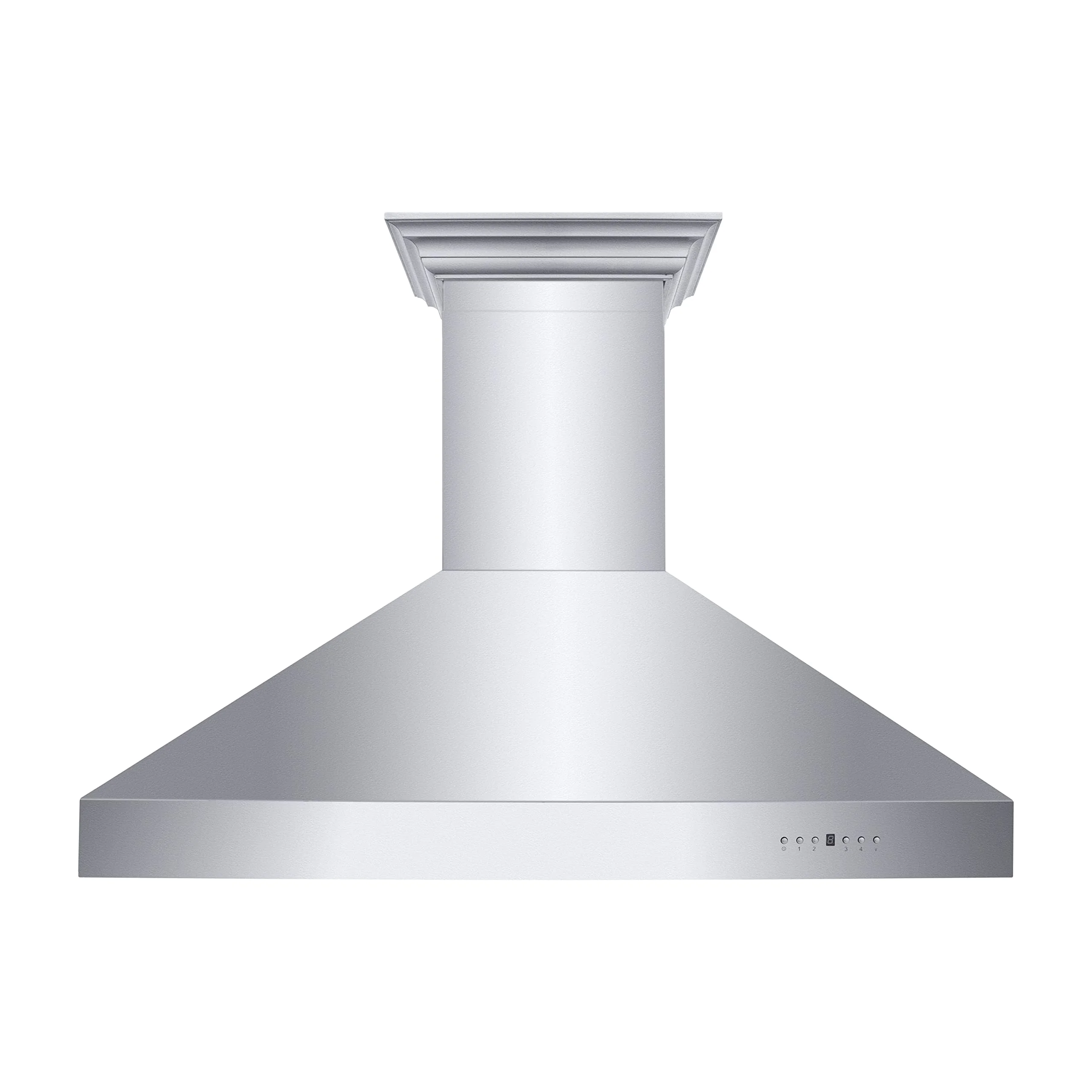 ZLINE 48" Professional Ducted Wall Mount Range Hood in Stainless Steel with Crown Molding 667CRN-48 product image