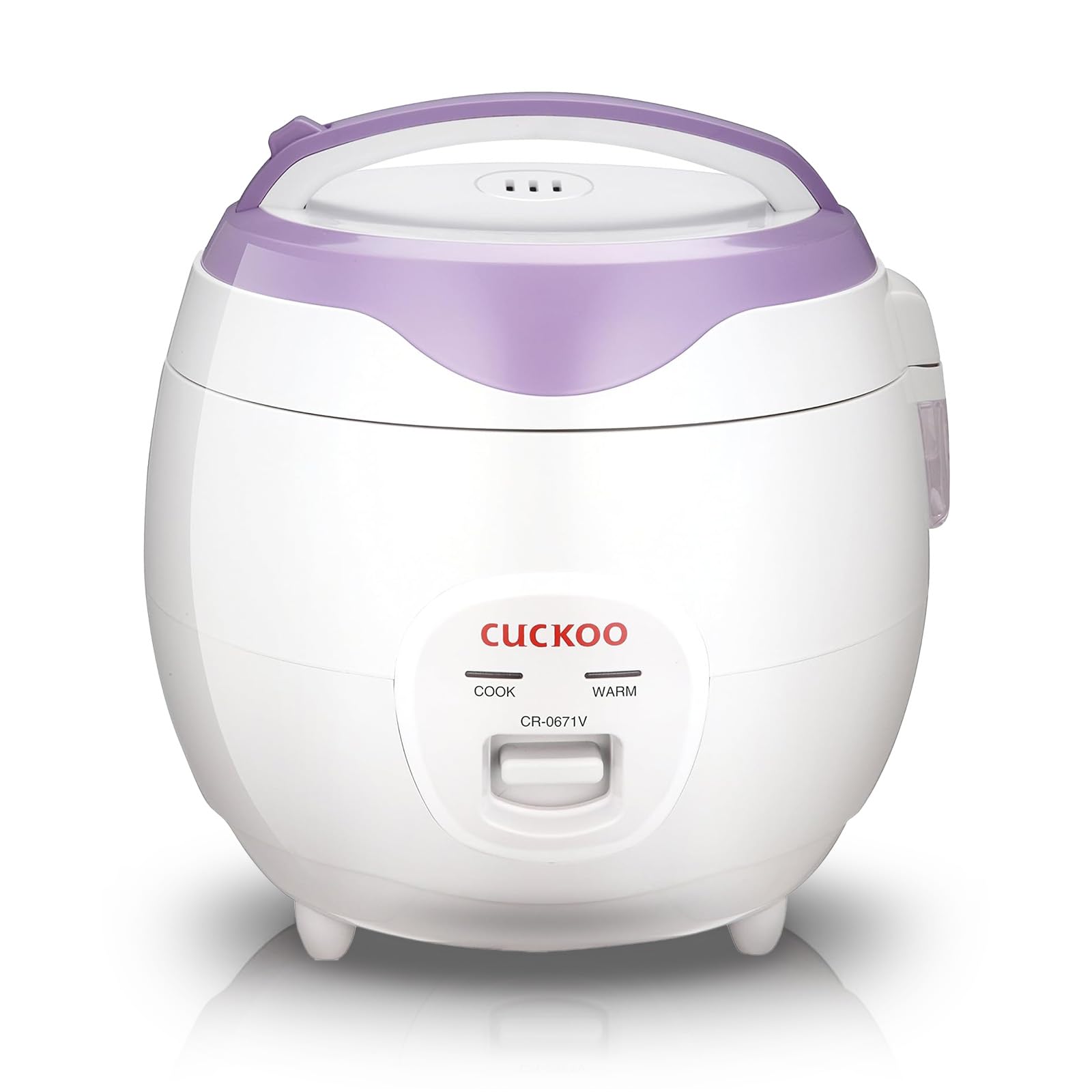 CUCKOO Basic Rice Cooker 6-Cup Uncooked / 12-Cup Cooked, Versatile Rice Maker with Non-Stick Inner Pot, Easy to Use, Auto Keep Warm, White/Purple CR-0671V product image