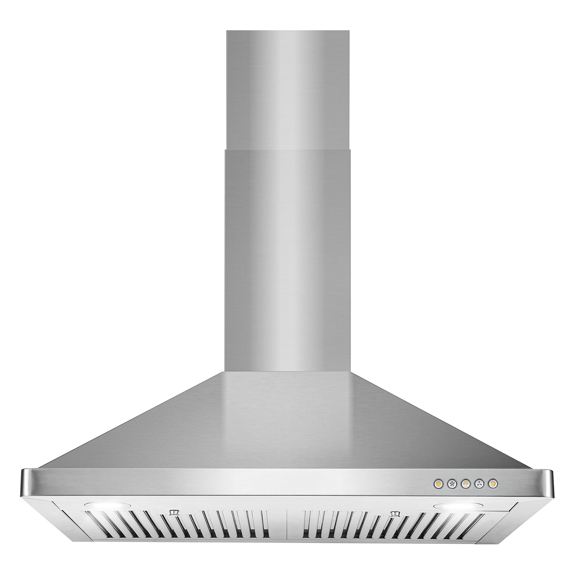 COSMO COS-63175 30 in. Vista Collection 380 CFM Ducted Wall Mount Range Hood, Button Controls, LED Lights, Stainless Steel product image