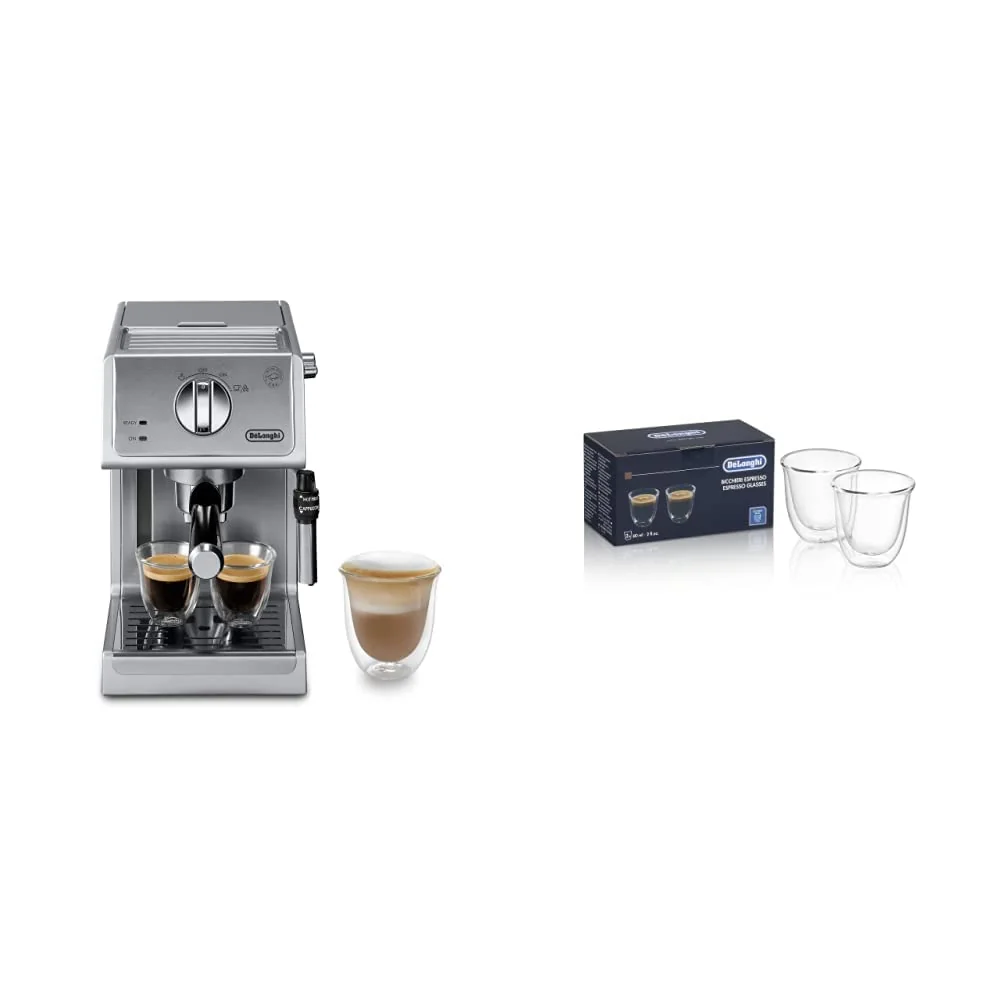 De’Longhi Bar Pump Espresso Machine and Espresso Glasses Bundle product image