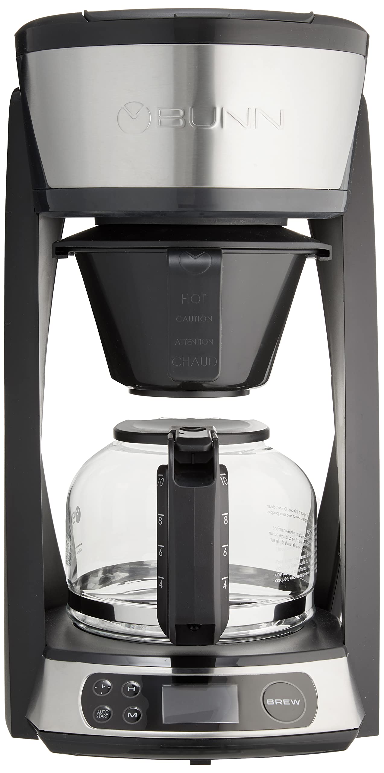 BUNN HB Heat N Brew Programmable Coffee Maker, 10 cup, Stainless Steel, 46500.0003 product image