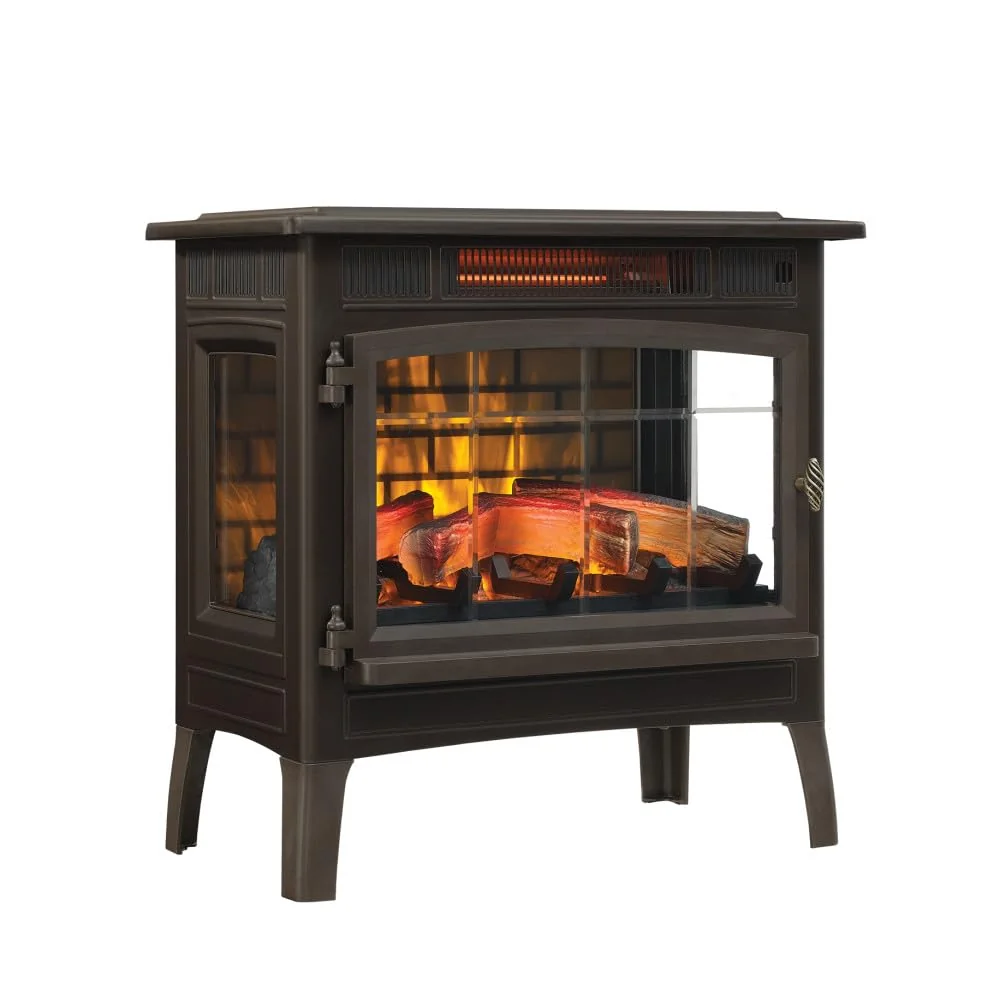 duraflame Freestanding Electric Fireplace Stove Heater with 3D Flame Effect for 1,000 Sq. Ft, Bronze product image