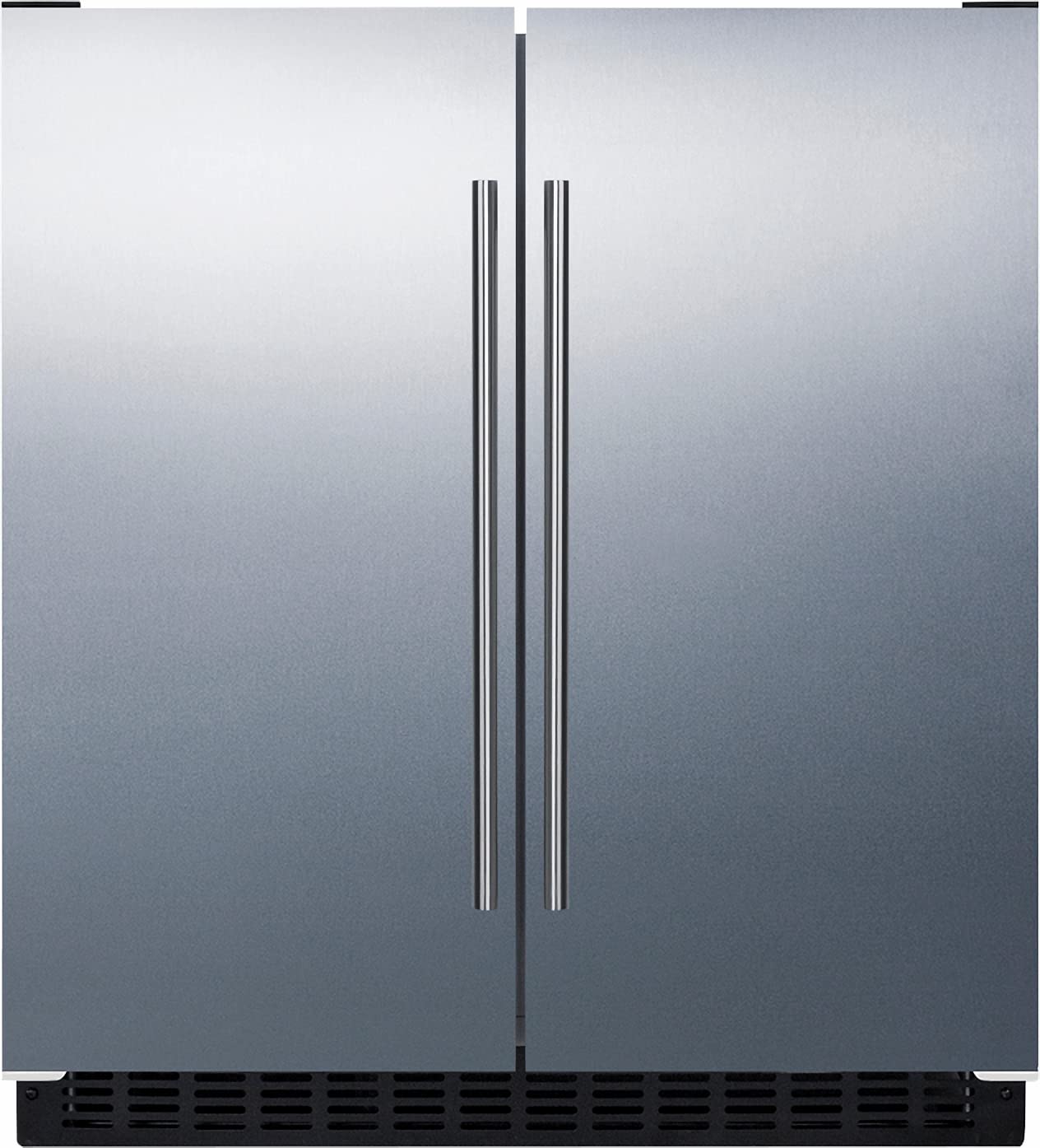 FFRF3075WCSS 30" Side-by-Side Compact Refrigerator and Freezer with 5.4 cu. ft. Capacity LED Lighting Frost Free Operation High Temperature and Open Door Alarm in Stainless Steel Exterior product image