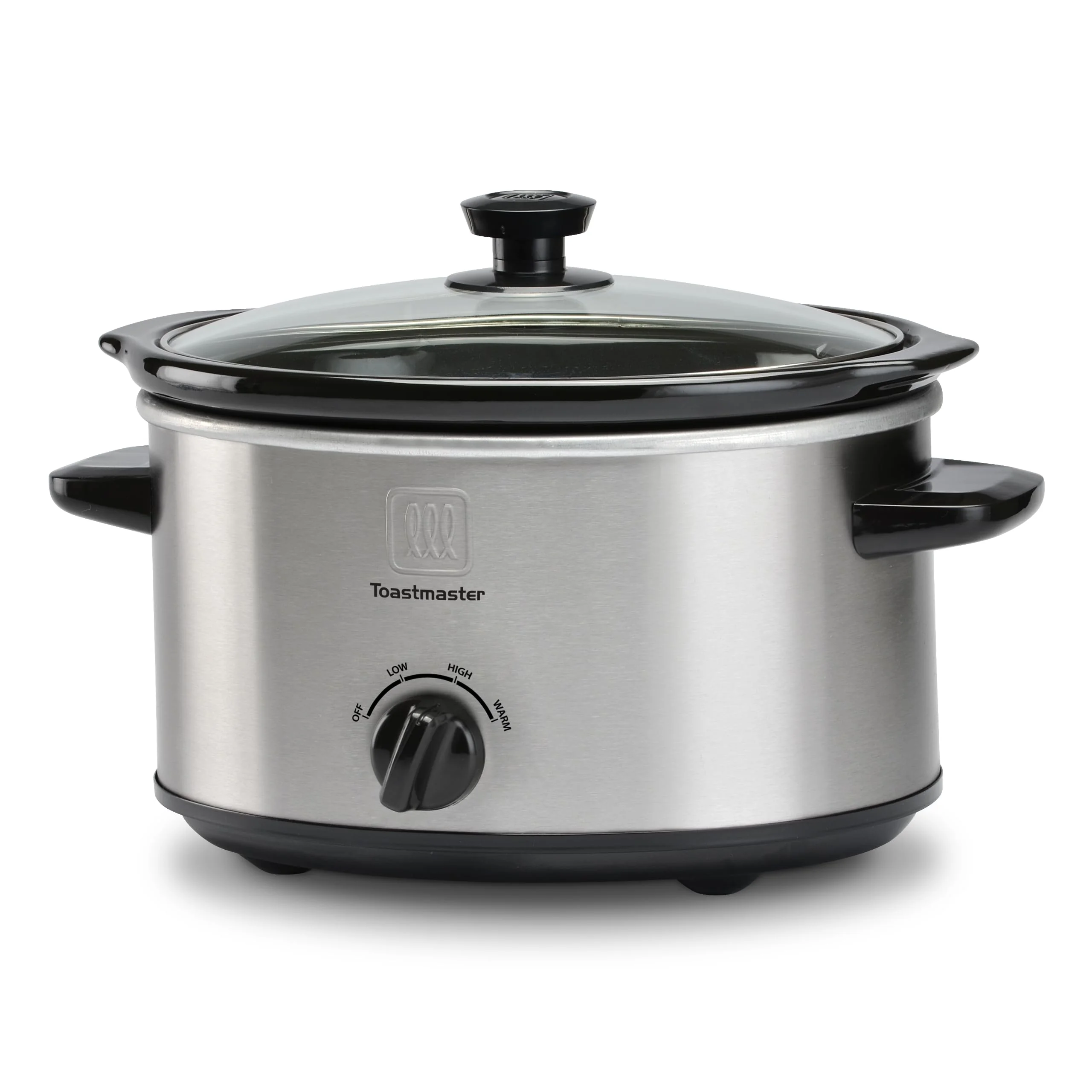 Toastmaster 5-Quart Slow Cooker - Stainless Steel Slow Cooker with Tempered Glass Lid - Dip & Food Warmer for Parties & More - Dishwasher-Safe Stoneware Crock product image