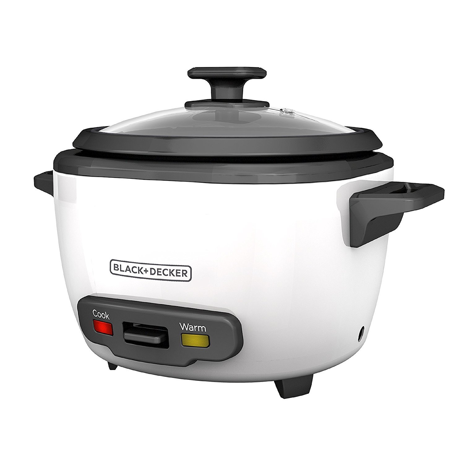 Black+Decker 2-in-1 Rice Cooker and Food Steamer, 16 Cup 7 Cup Uncooked, White, RC516C product image