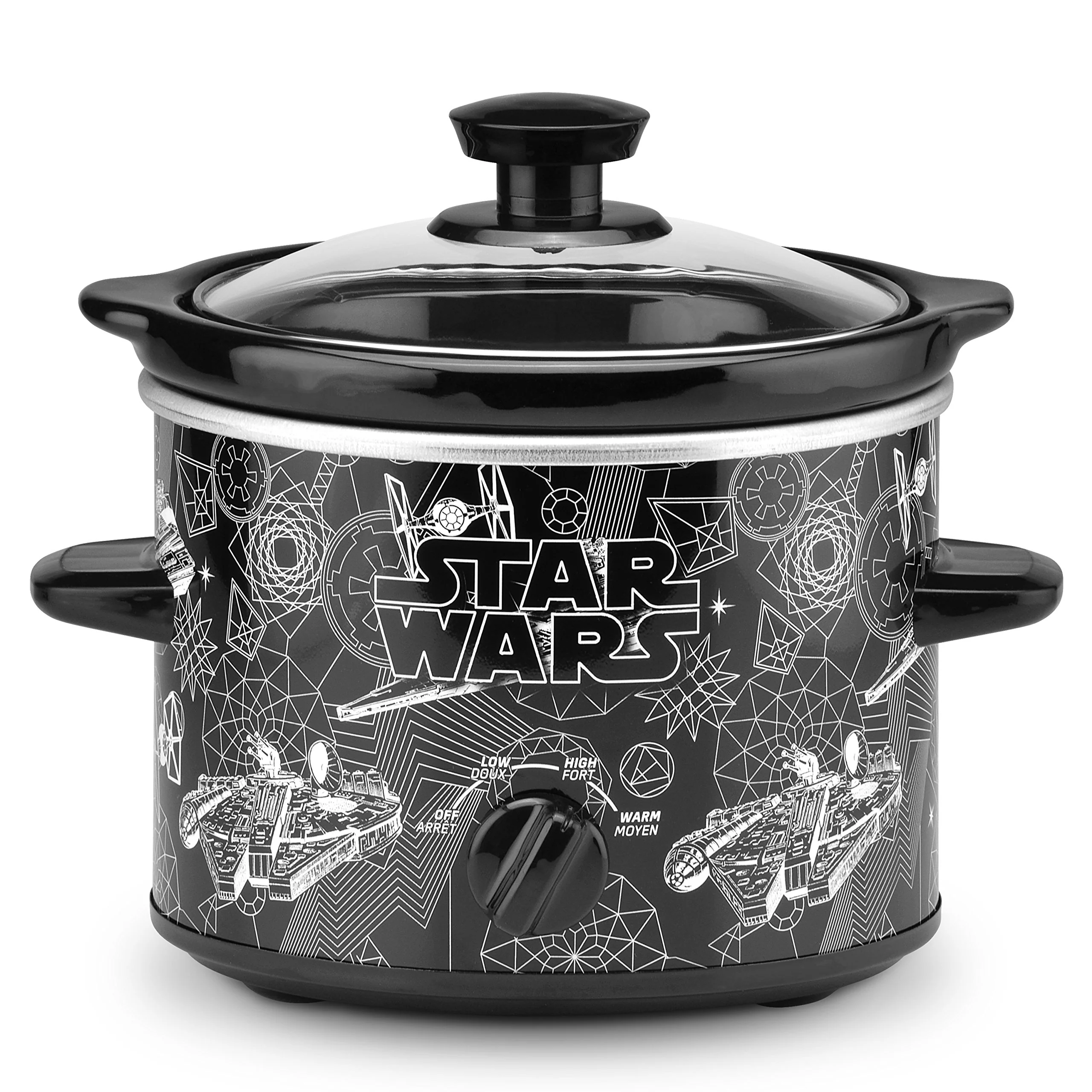 Star Wars Ships in the Galaxy 2-Quart Slow Cooker from Select Brands - Food Warmer for Dips, Soups & Other Dishes - Electric Kitchen Appliance with Tempered Glass Lid product image