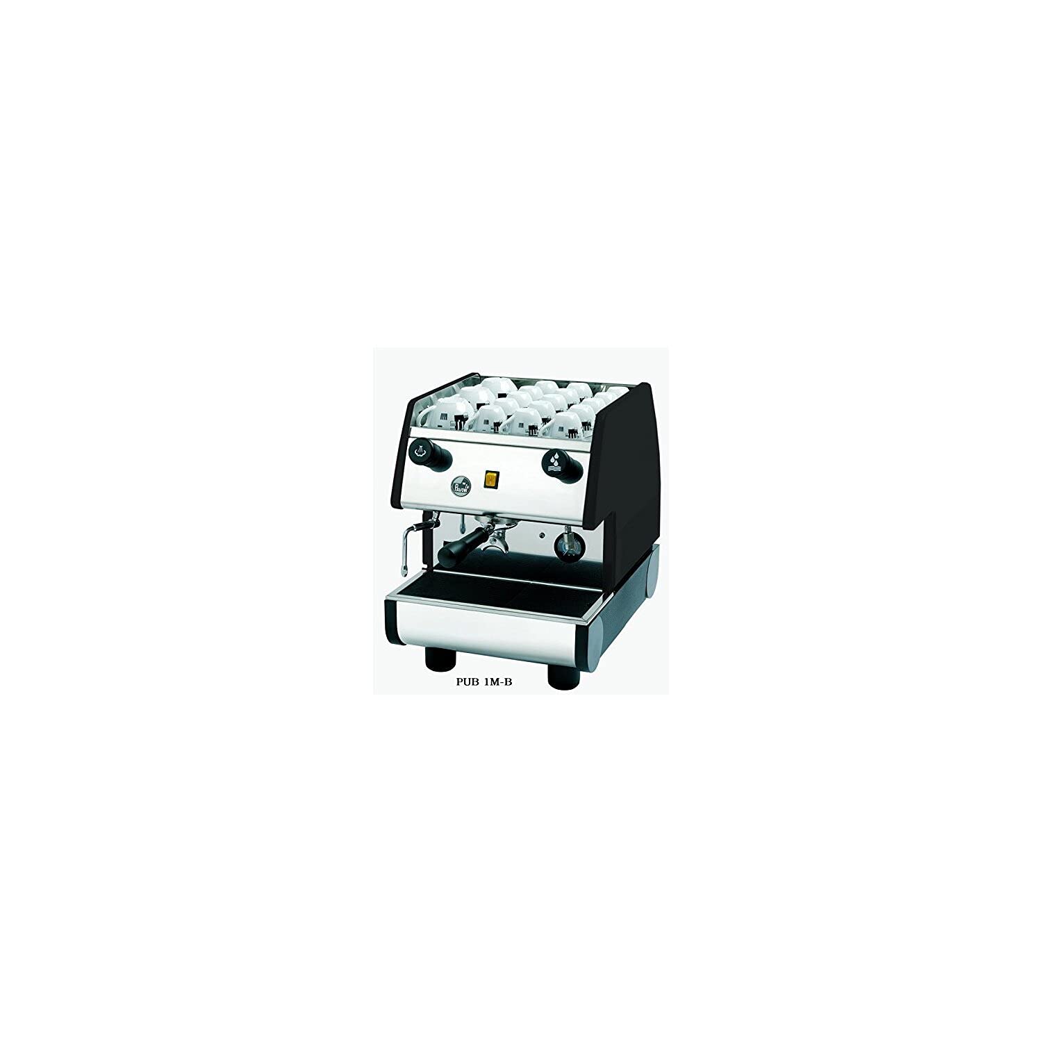 La Pavoni PUB 1M-B 1 Group Commercial espresso/Cappuccino Machine, Stainless/Black product image