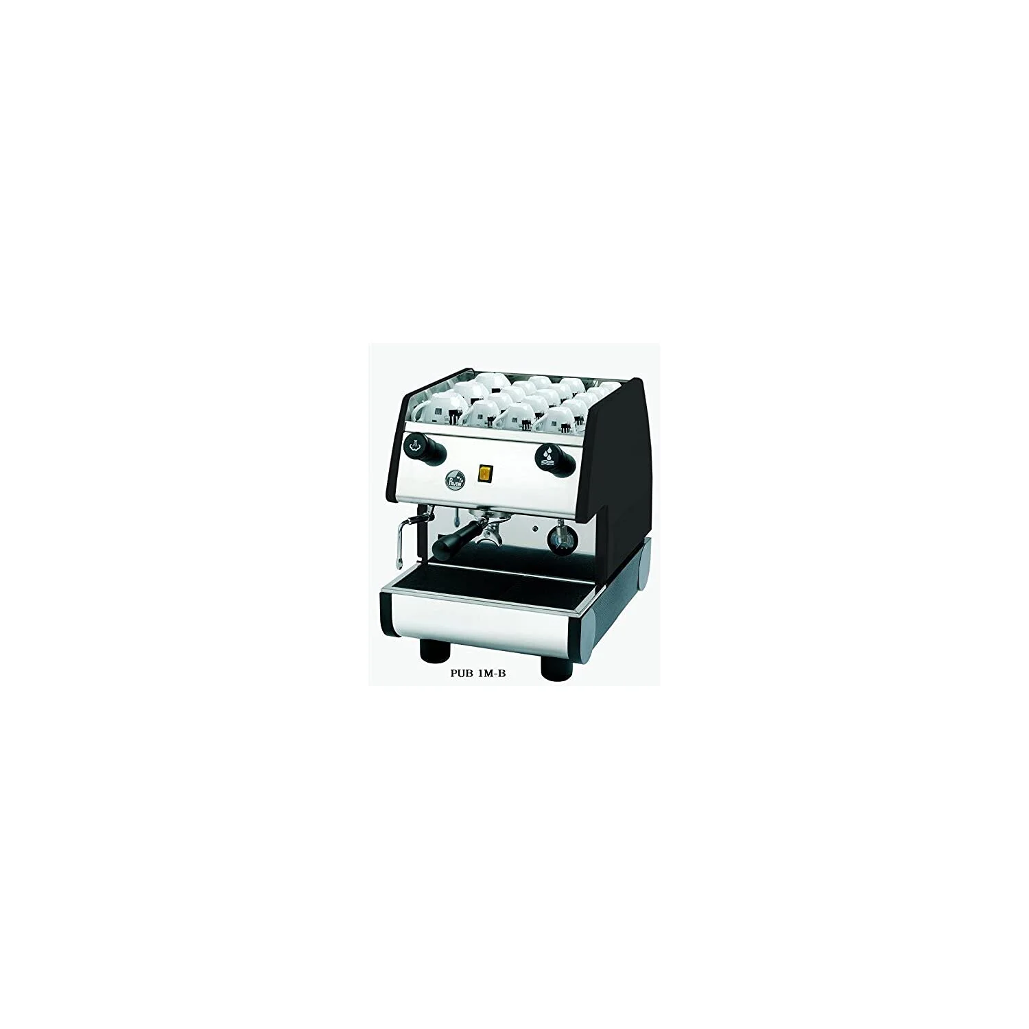 La Pavoni PUB 1M-B 1 Group Commercial espresso/Cappuccino Machine, Stainless/Black product image