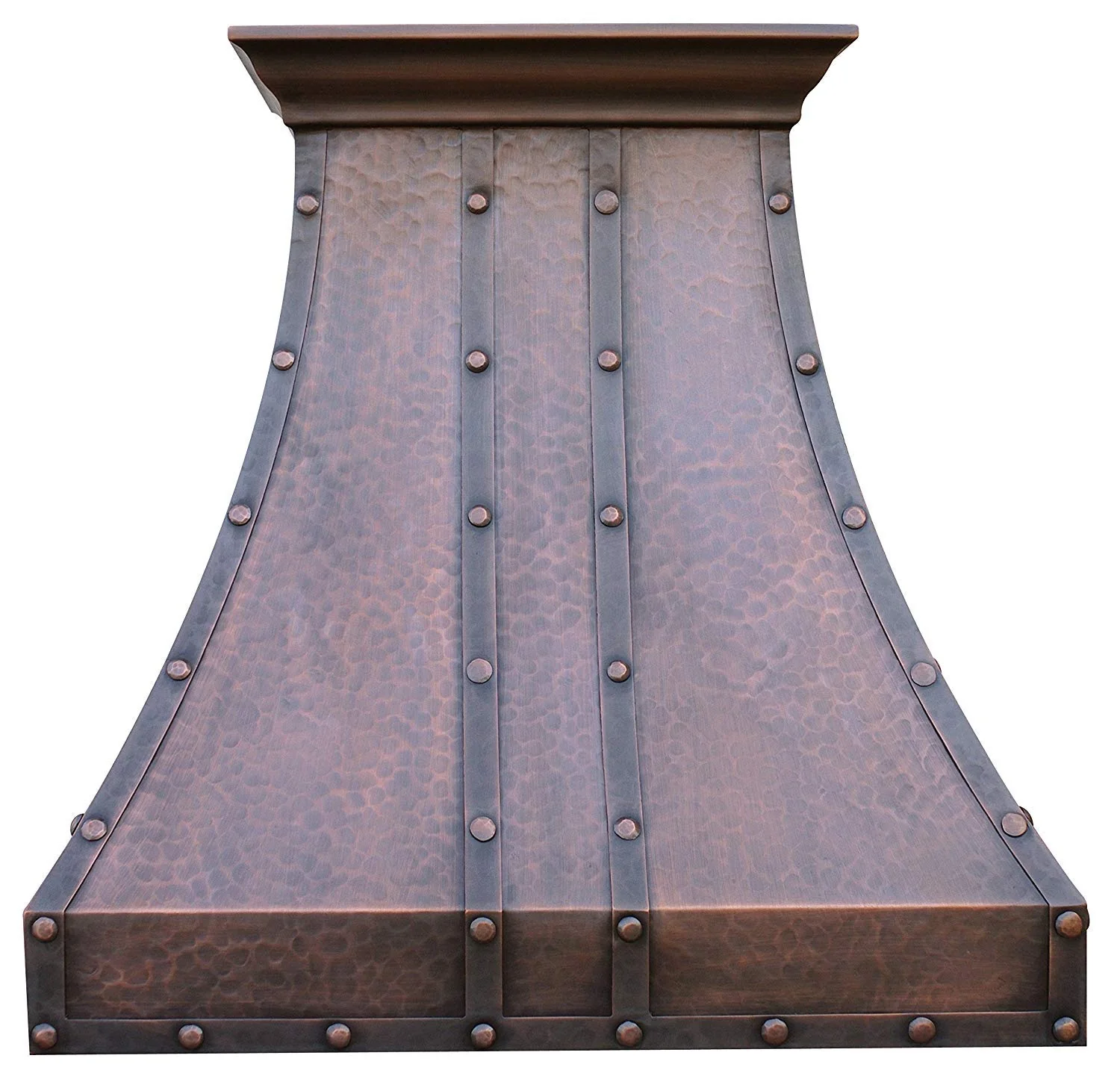 SINDA Copper Range Hood Cover with Commercial Grade Stainless Steel Vent, Includes Fan Motor, Light, and Baffle Filter, Elegant Design with Custom Elegant Design Wall Mount W30in x H30in product image